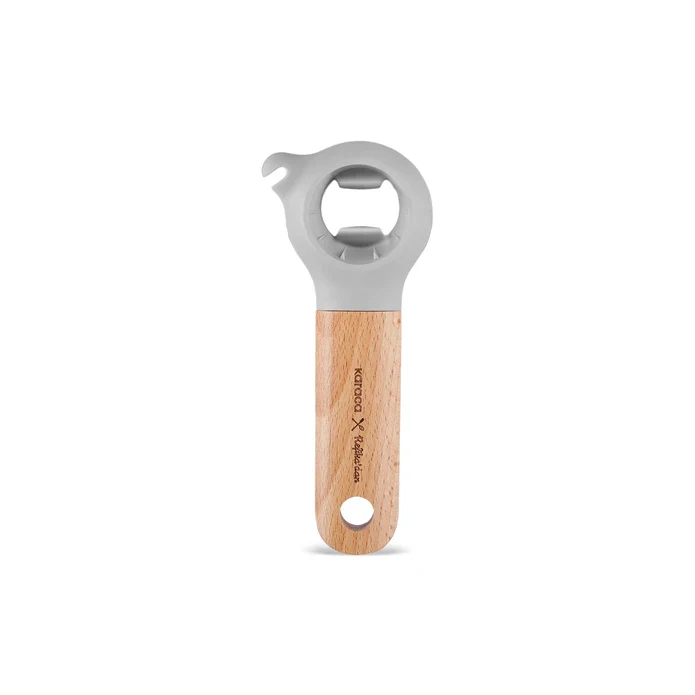 Karaca x Refika 3 in 1 Opener with Wooden Handle, Gray - Image 7