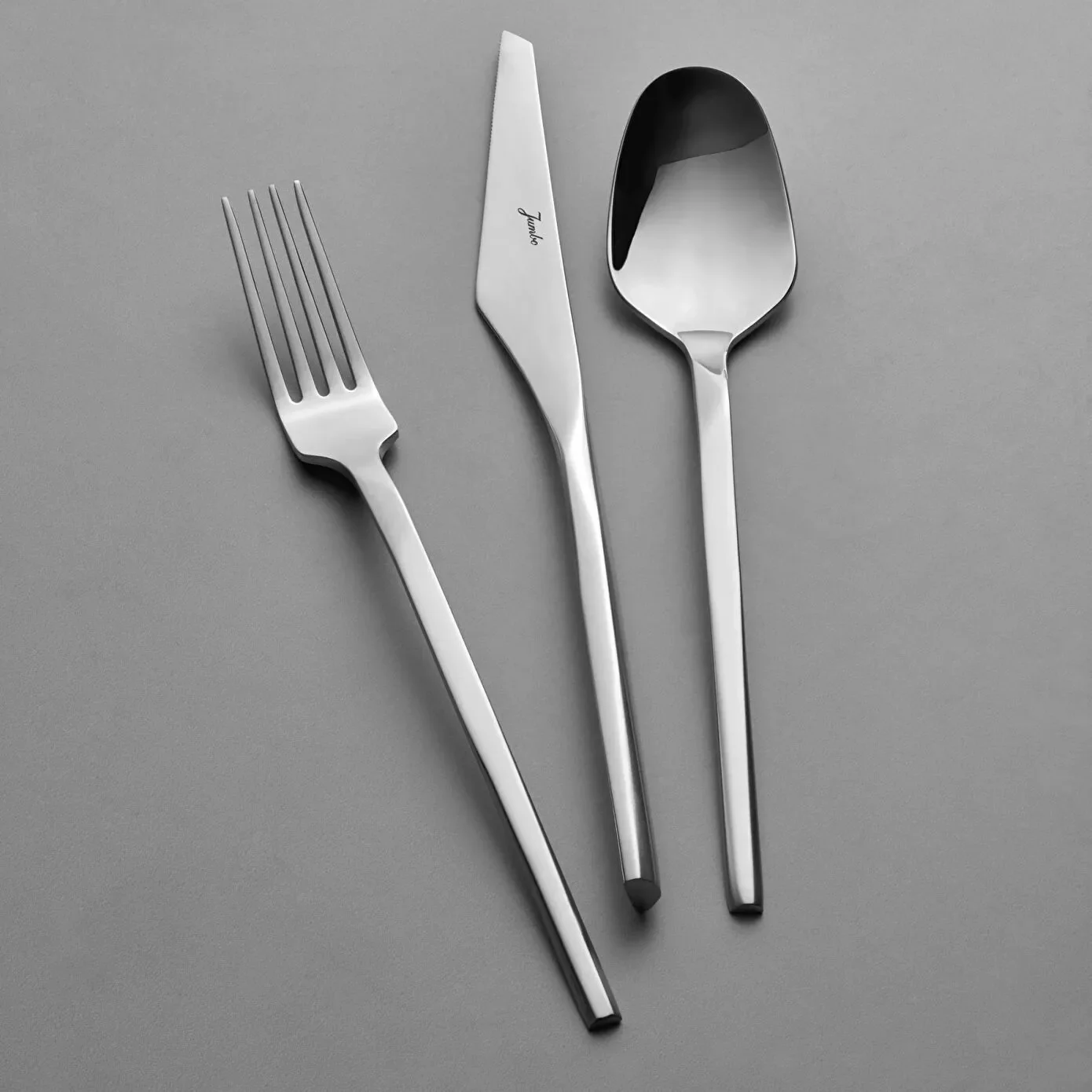 Jumbo 5100 Quartz 84-Piece Stainless Steel Cutlery Set for 12 People, Silver - Image 3