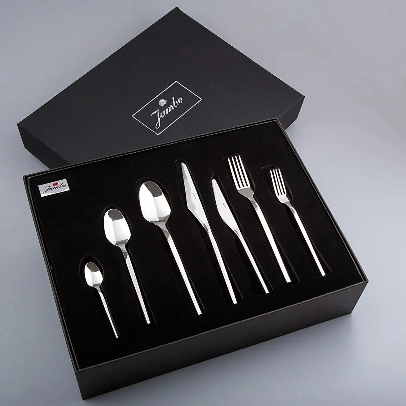 Jumbo 5100 Quartz 84-Piece Stainless Steel Cutlery Set for 12 People, Silver - Image 6