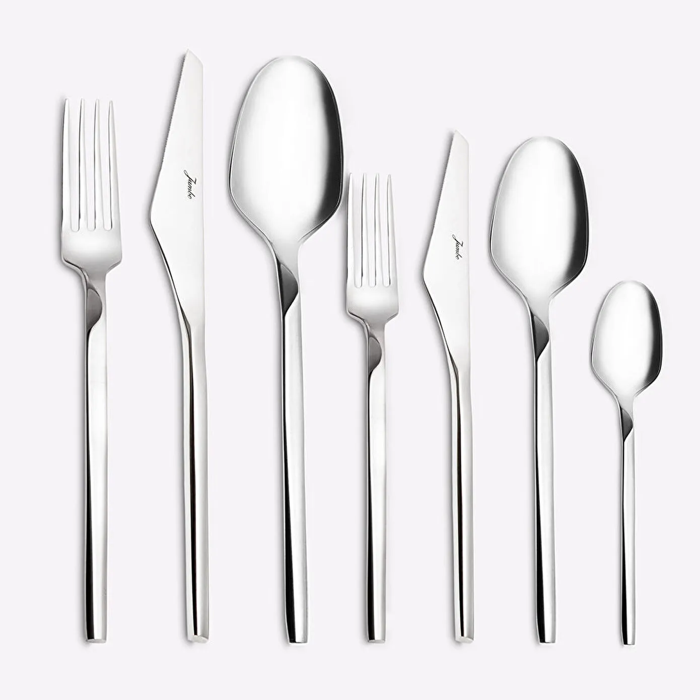 Jumbo 5100 Quartz 84-Piece Stainless Steel Cutlery Set for 12 People, Silver - Image 7
