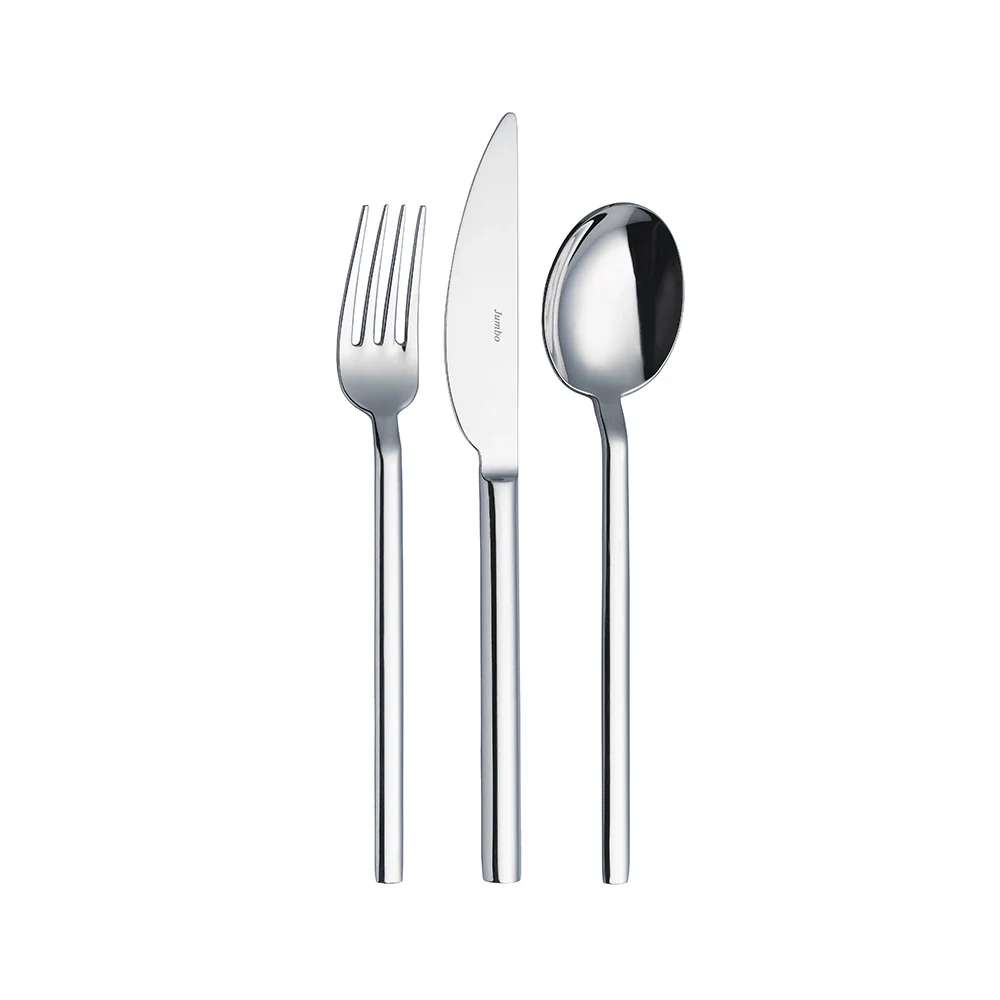 Jumbo 8100 84-Piece Stainless Steel Cutlery Set for 12 People, Silver - Image 4