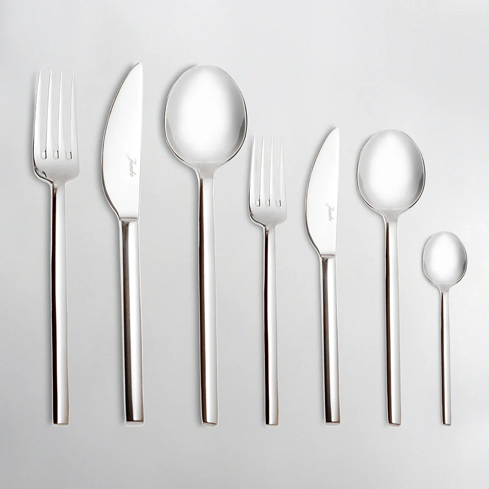 Jumbo 8100 84-Piece Stainless Steel Cutlery Set for 12 People, Silver - Image 6