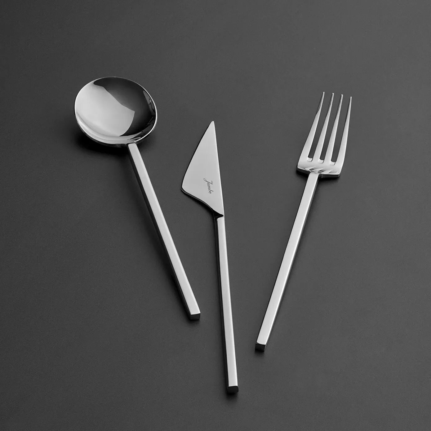 Jumbo 9100 84-Piece Stainless Steel Cutlery Set for 12 People, Silver - Image 3