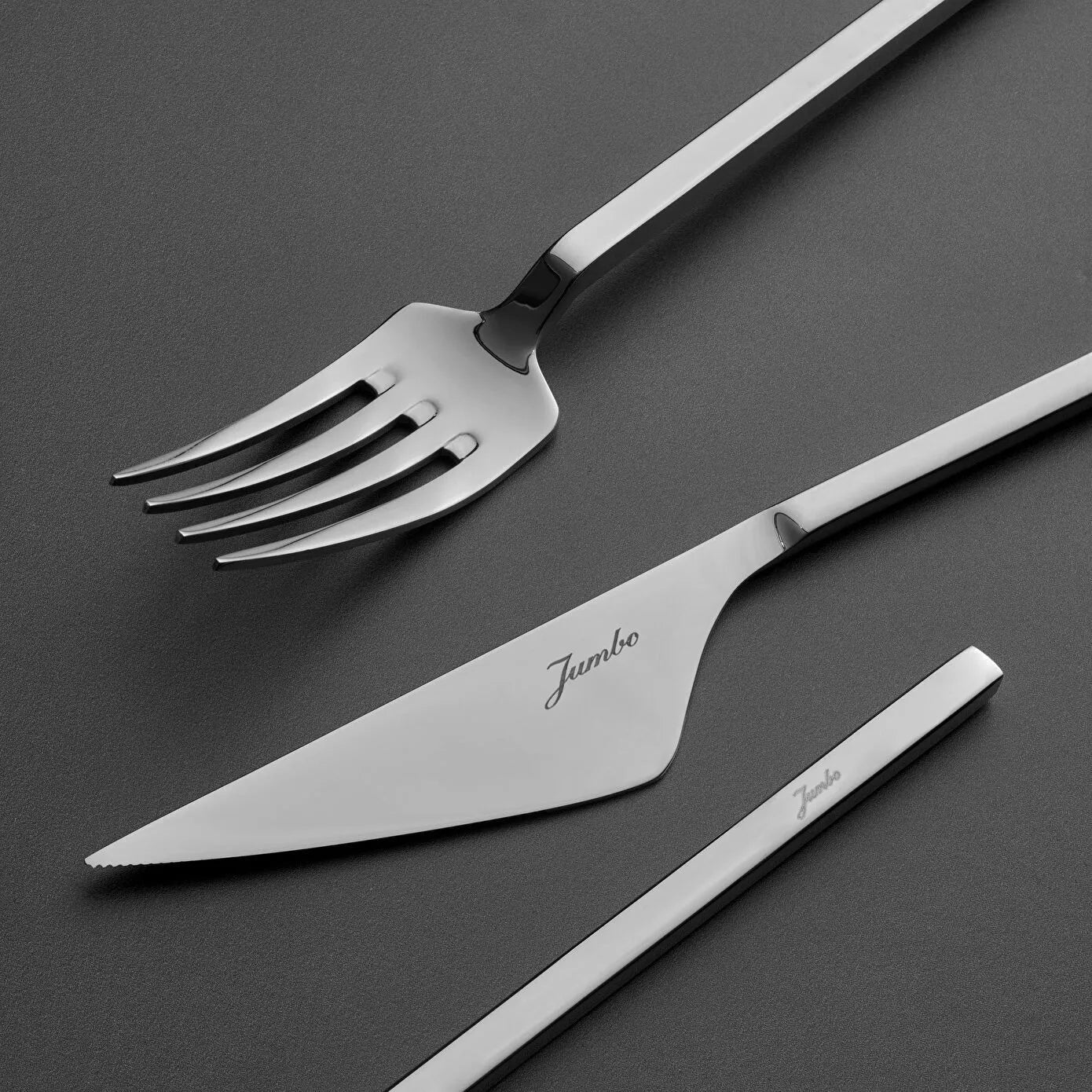 Jumbo 9100 84-Piece Stainless Steel Cutlery Set for 12 People, Silver - Image 4