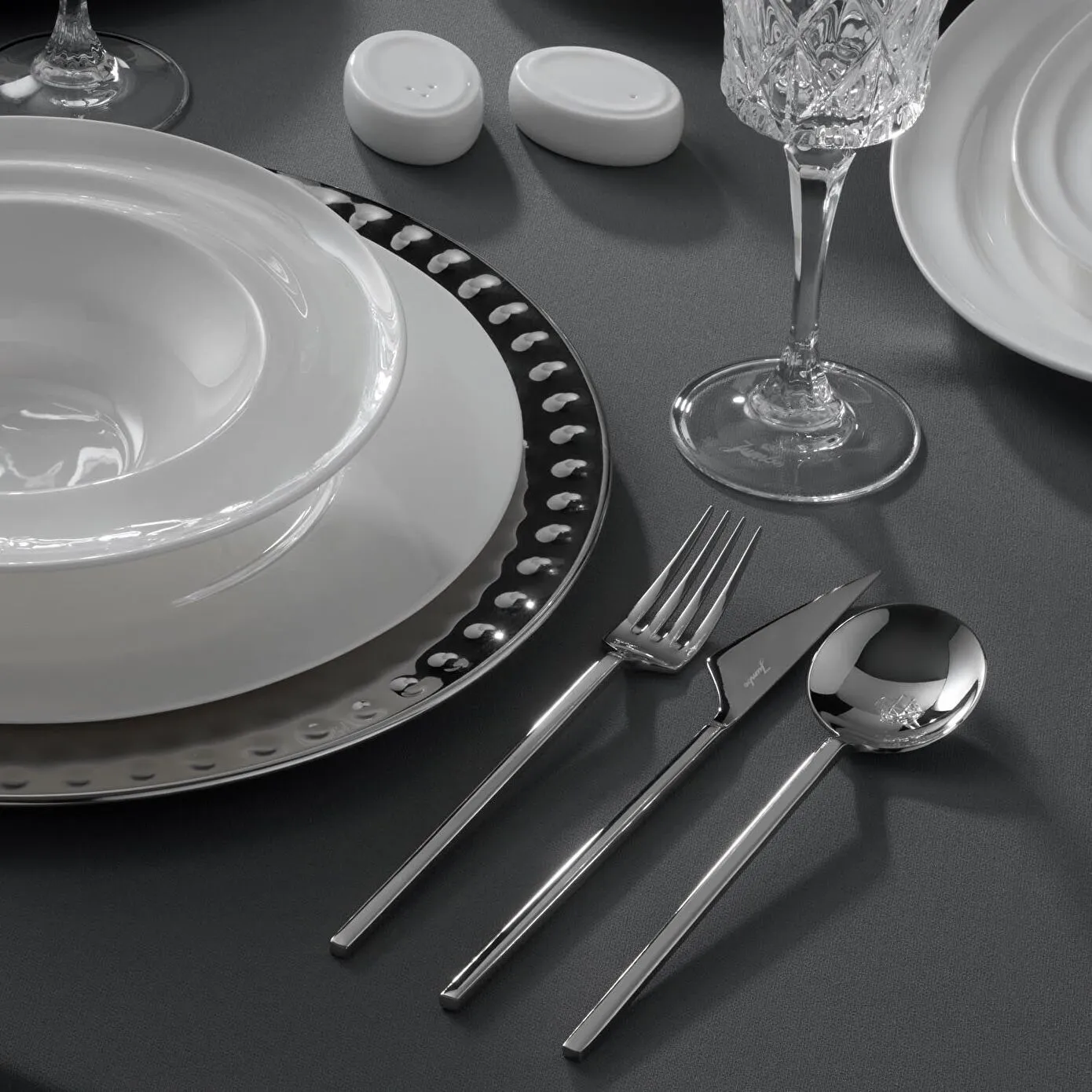 Jumbo 9100 84-Piece Stainless Steel Cutlery Set for 12 People, Silver - Image 5