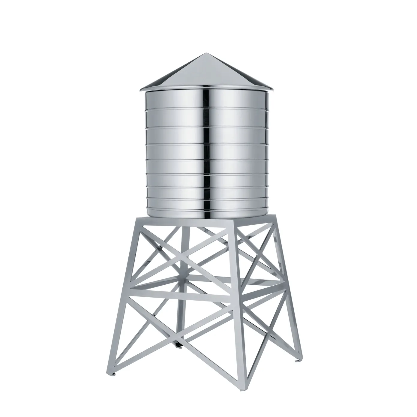 Alessi Water Tower Container, 730ml, Silver - Image 2