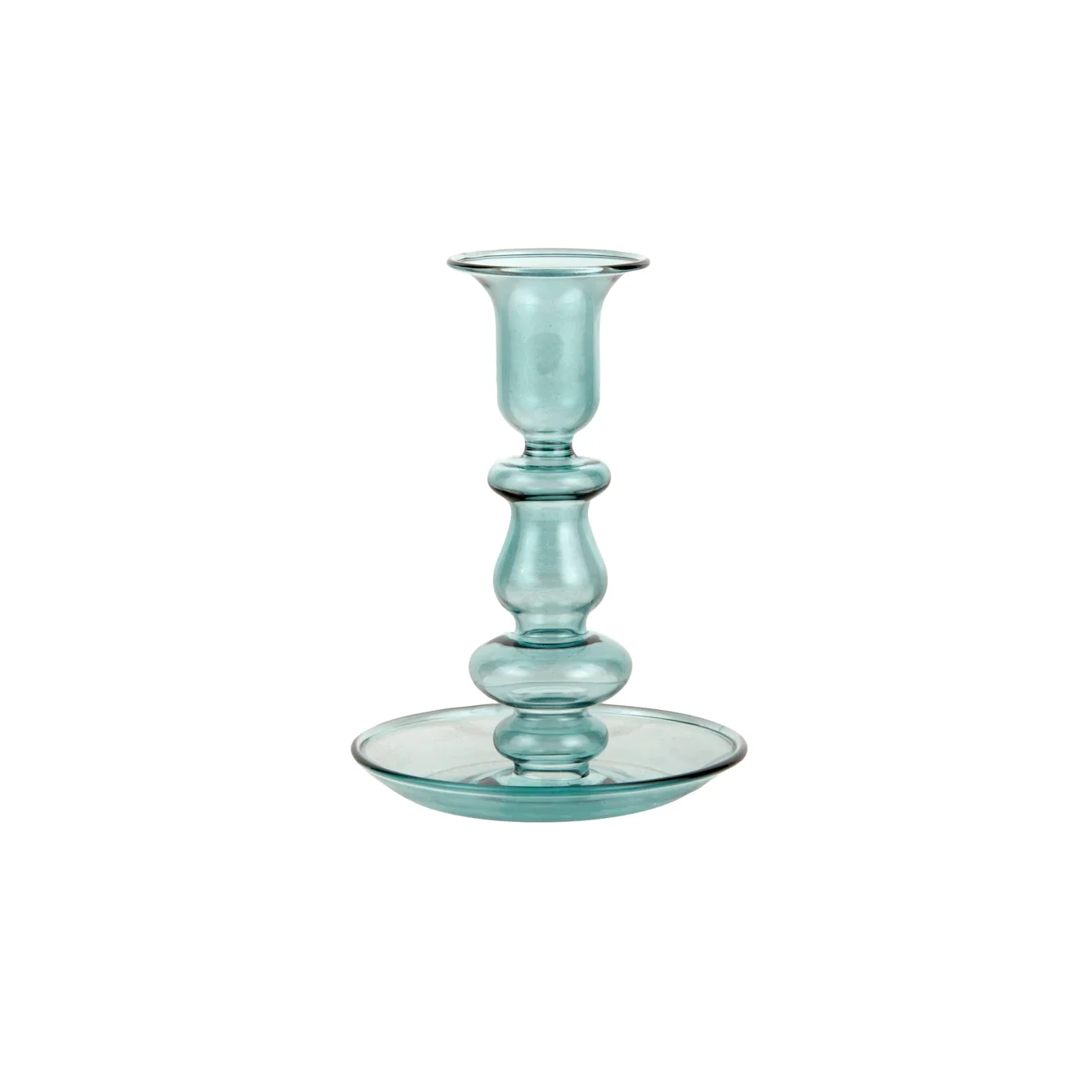 Alyce Glass Candle Holder, 13x10cm, Green - Image 2