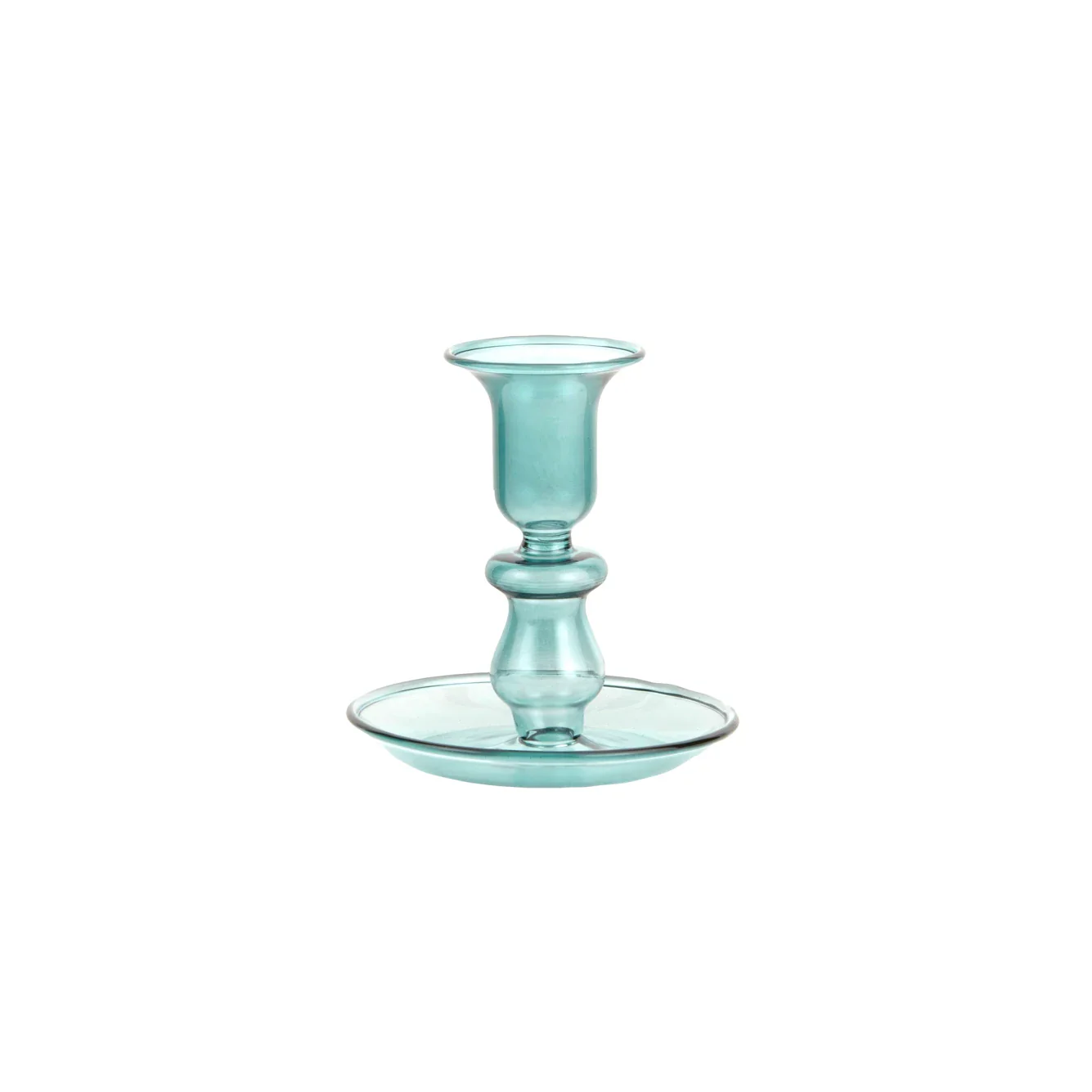 Alyce Glass Candle Holder, 10x10cm, Green - Image 2