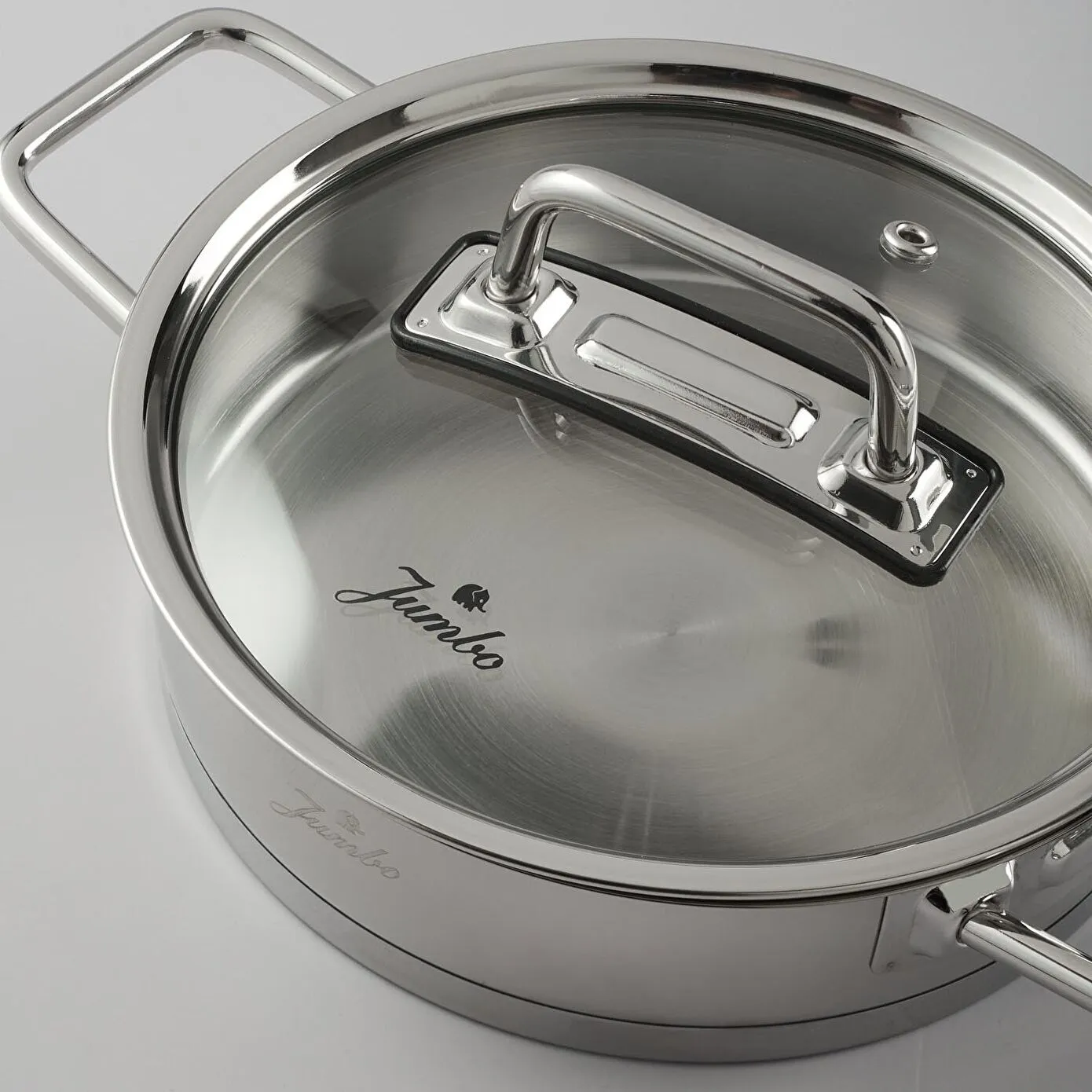 Jumbo Assos 6-Piece Stainless Steel Induction Cookware Set, Midi, Silver - Image 4