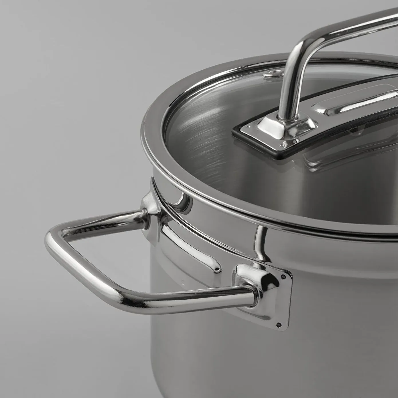 Jumbo Assos 6-Piece Stainless Steel Induction Cookware Set, Midi, Silver - Image 5