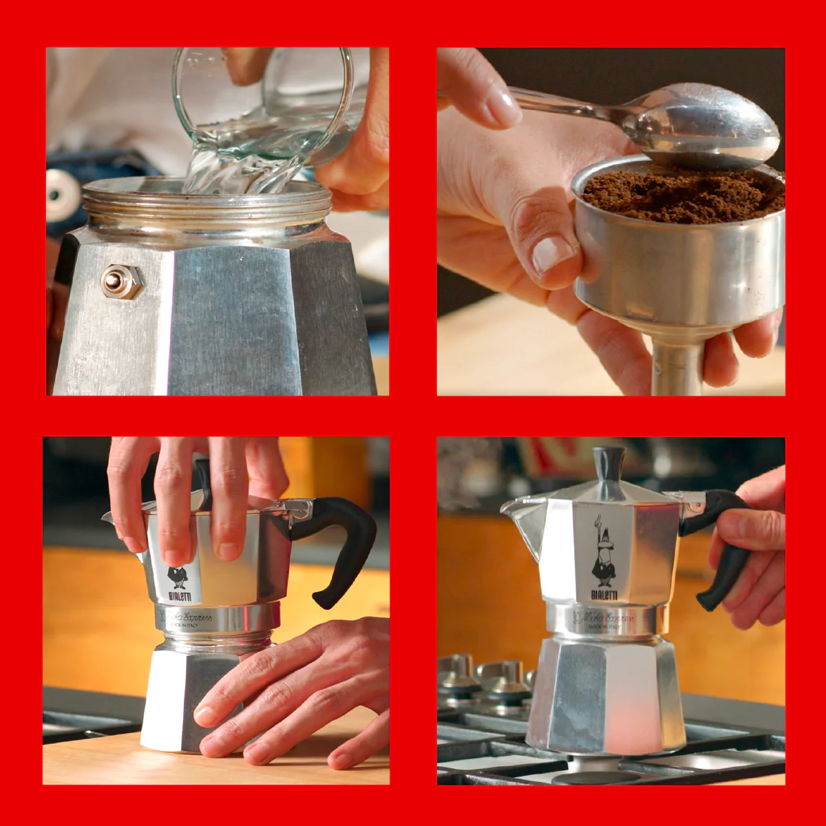 Bialetti Moka Express Hob Espresso Coffee Maker, 2 Cups, Silver - Image 7