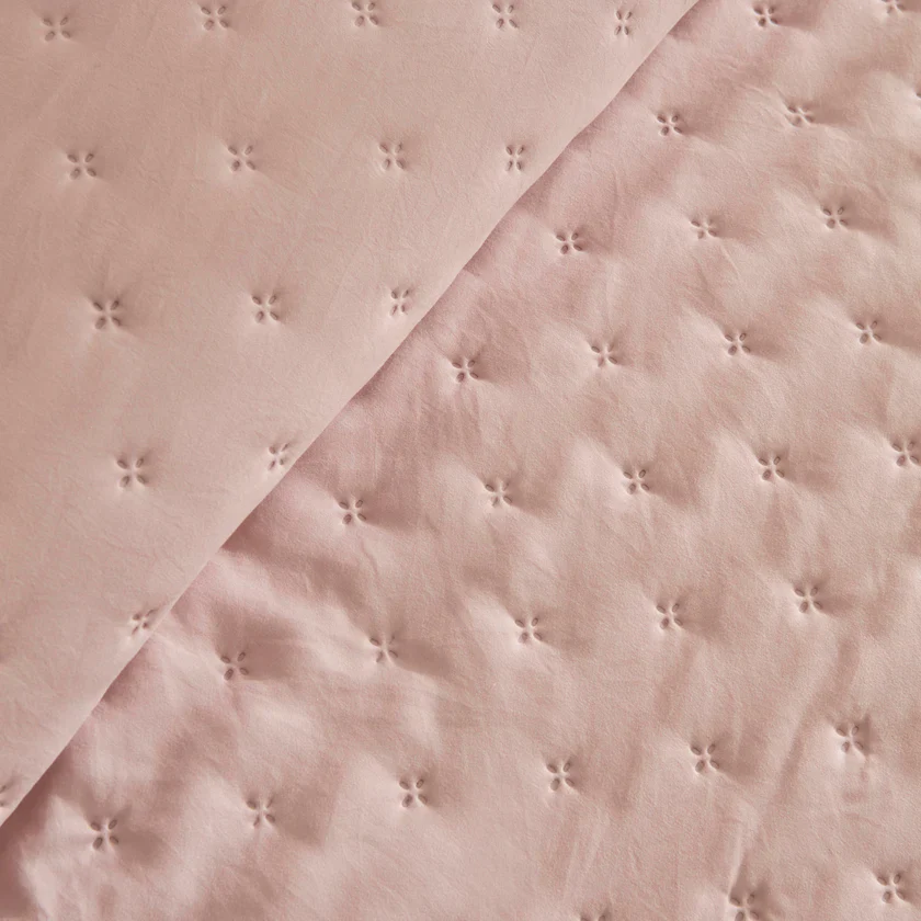 Karaca Home Breezy Bedspread, Double, Powder Pink - Image 5