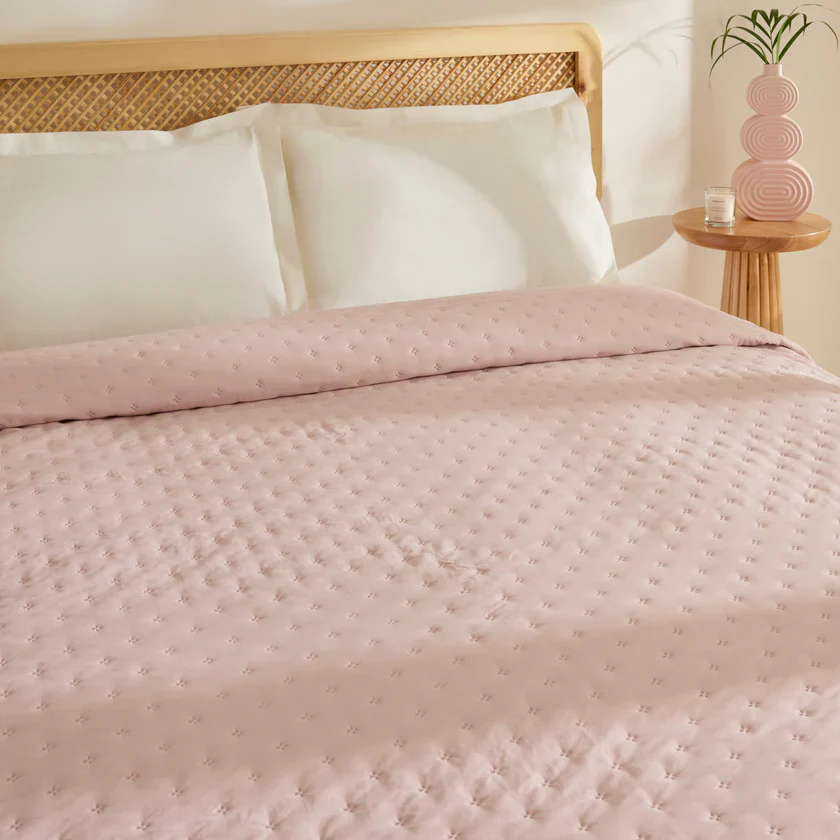 Karaca Home Breezy Bedspread, Single, Powder Pink - Image 3