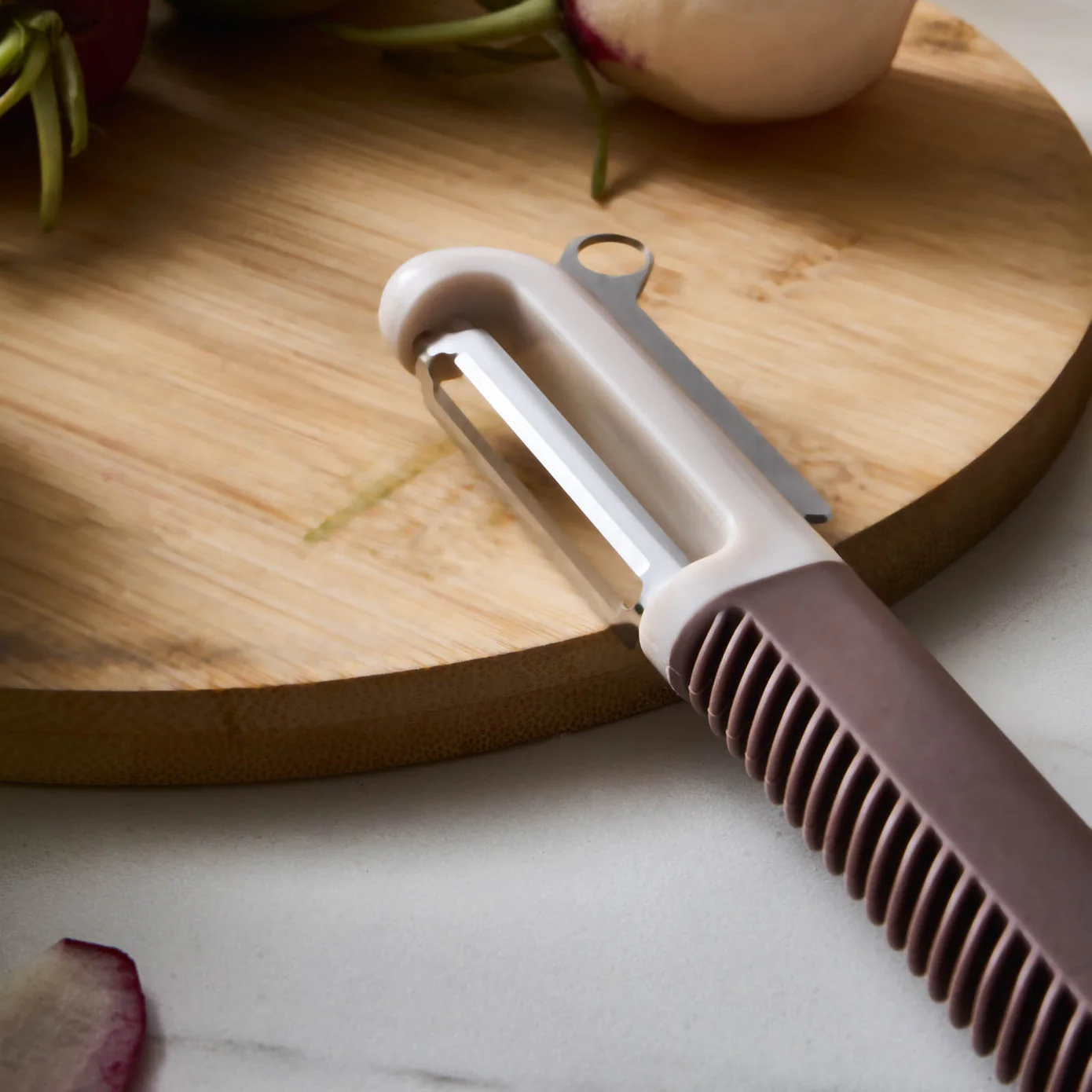 Crick Crack Harmony 2 in 1 Stainless Steel Peeler, Brown - Image 3