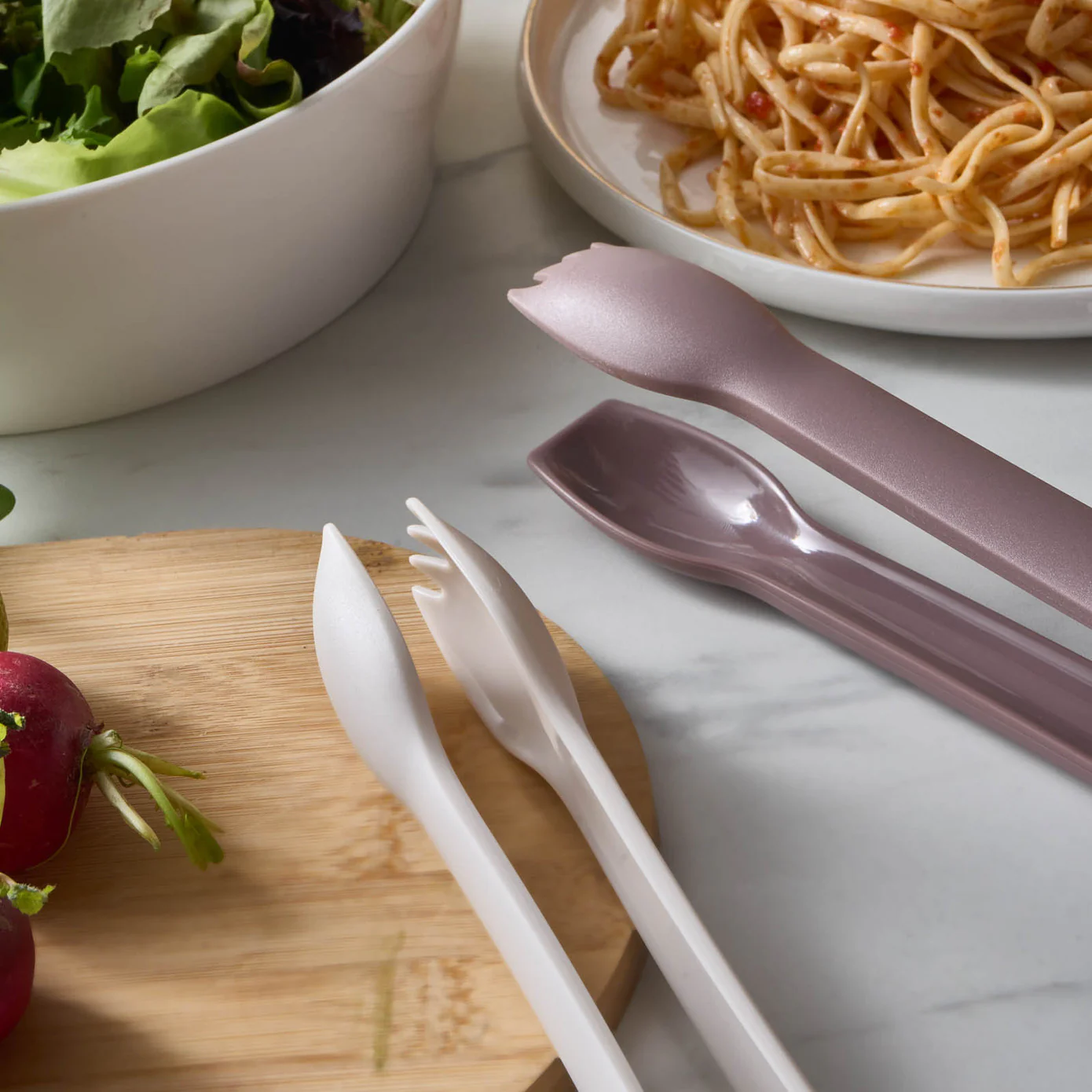 Crick Crack Harmony 2-Piece Salad & Pasta Serving Set, Multi - Image 2