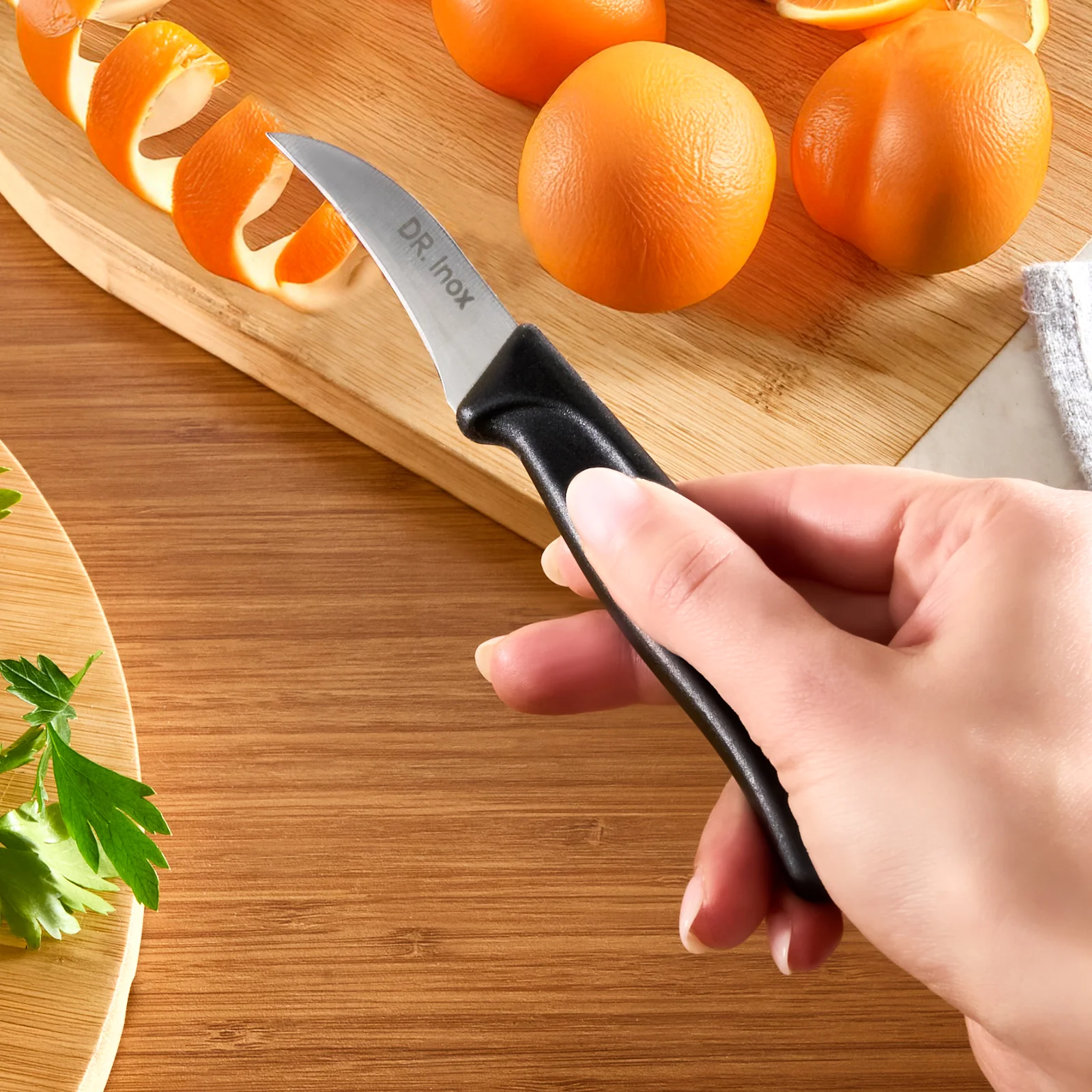 Dr. Inox Stainless Steel Paring Knife, 17cm, Black - Image 2