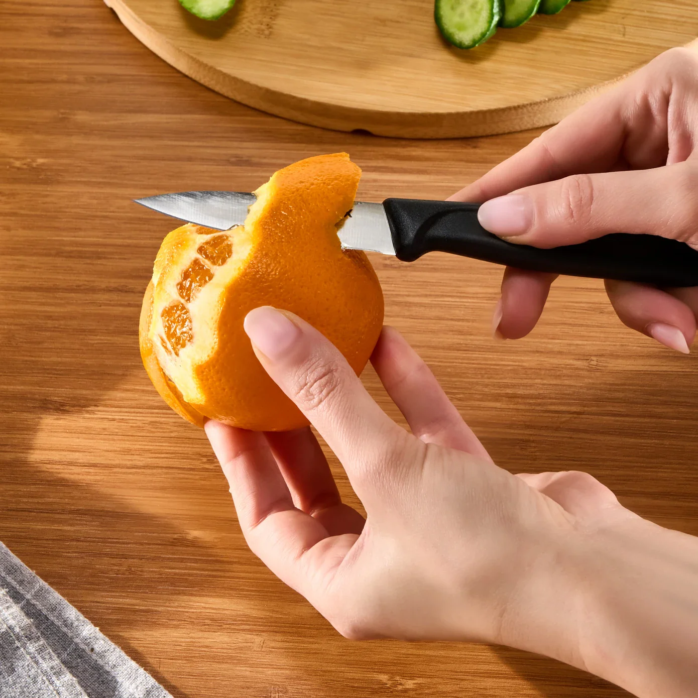 Dr.Inox Stainless Steel Paring Knife, 19cm, Black - Image 2