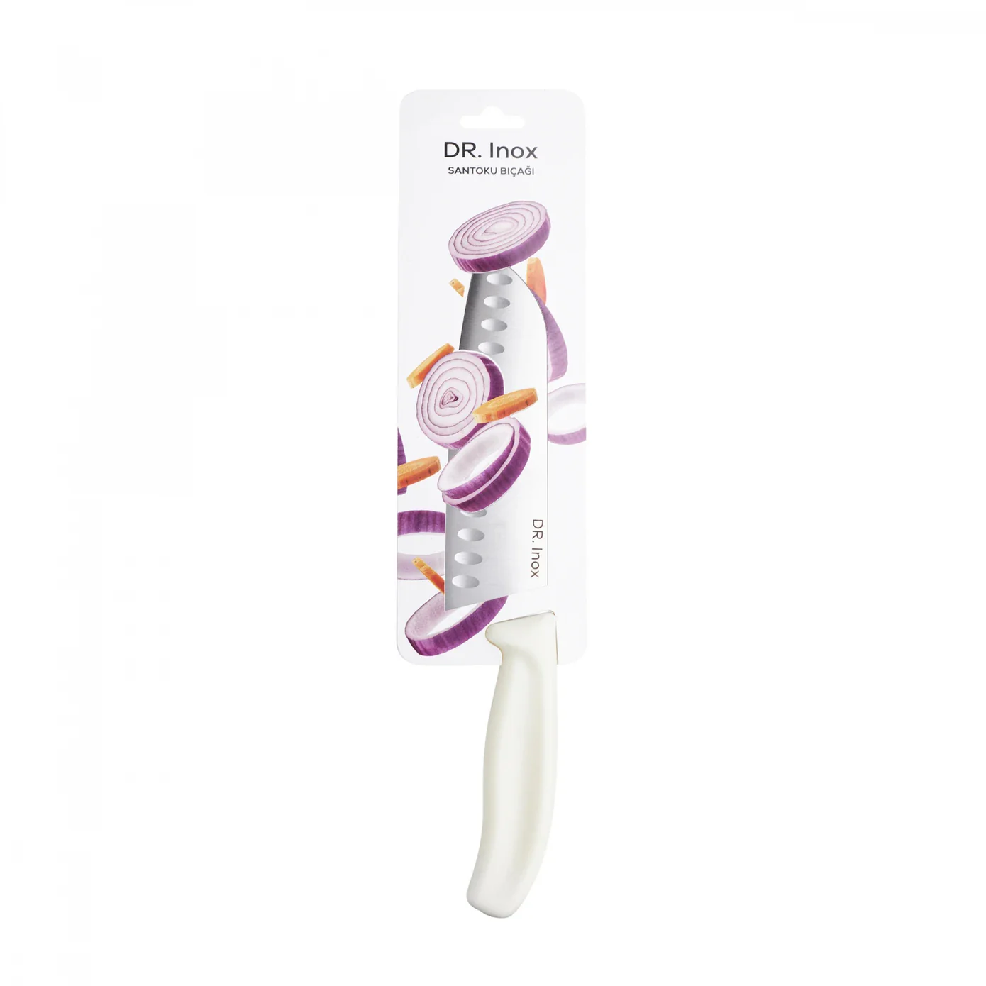 Dr. Inox Santoku Knife, 30cm, Cream - Image 2