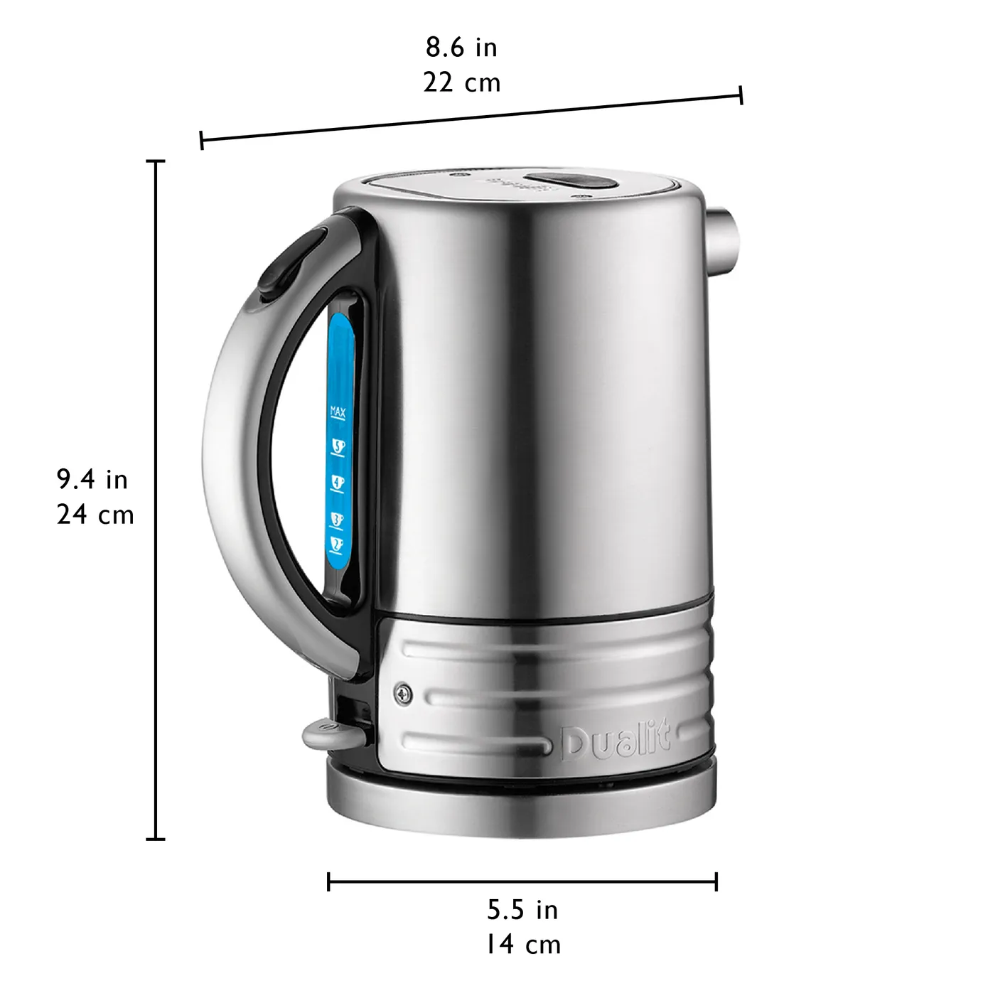 Dualit Architect Kettle, 1.5L, Black Silver - Image 5