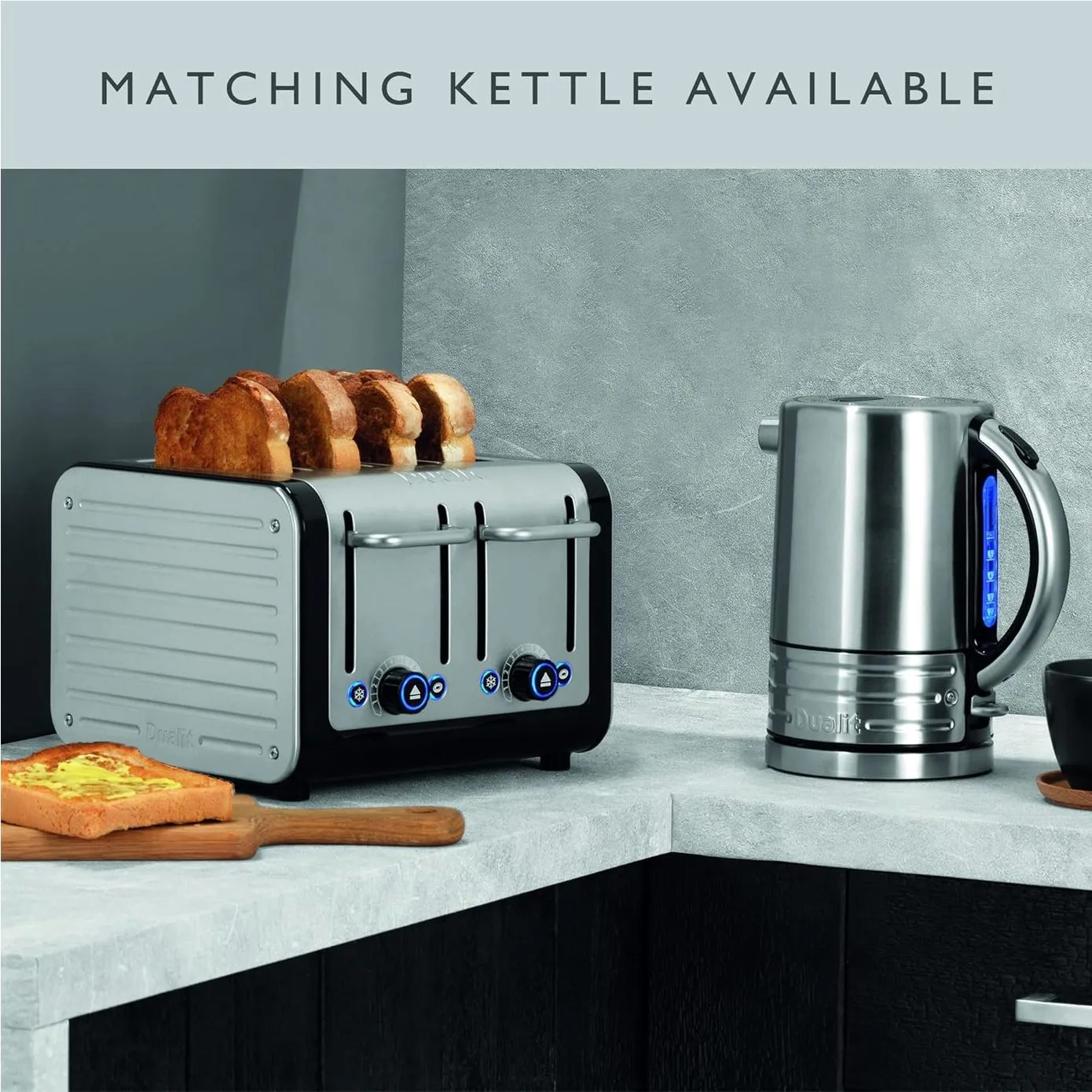 Dualit Architect Metal Silver Black Toaster, 2250W - Image 5