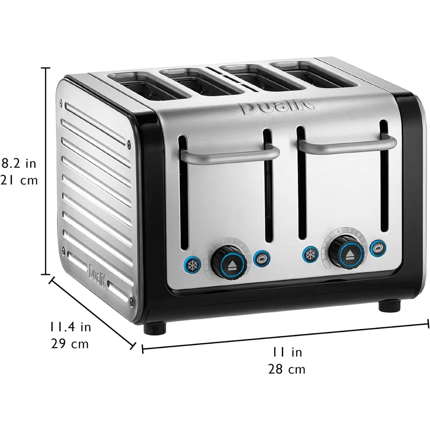 Dualit Architect Metal Silver Black Toaster, 2250W - Image 9
