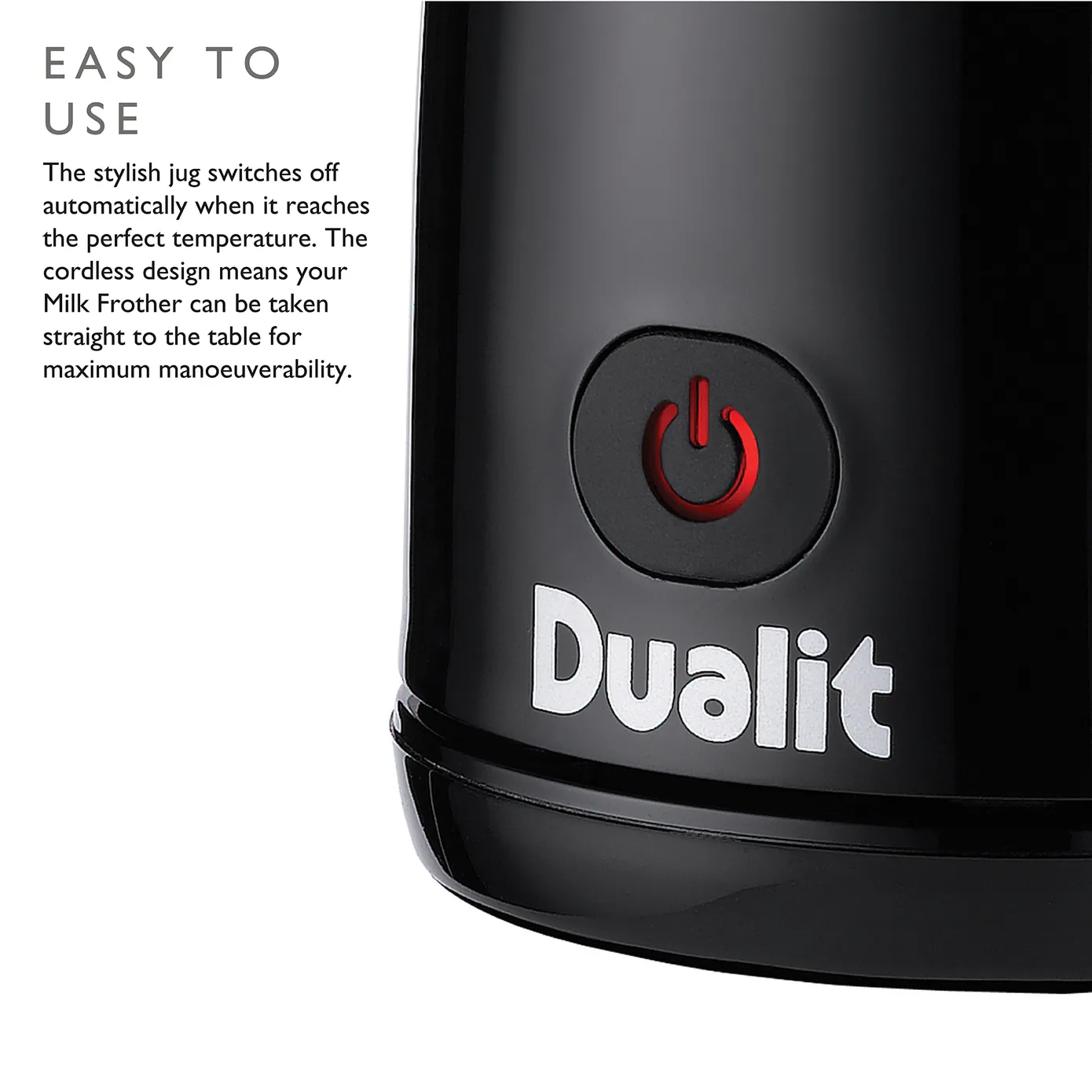 Dualit Milk Frother, 320ml, Black - Image 7