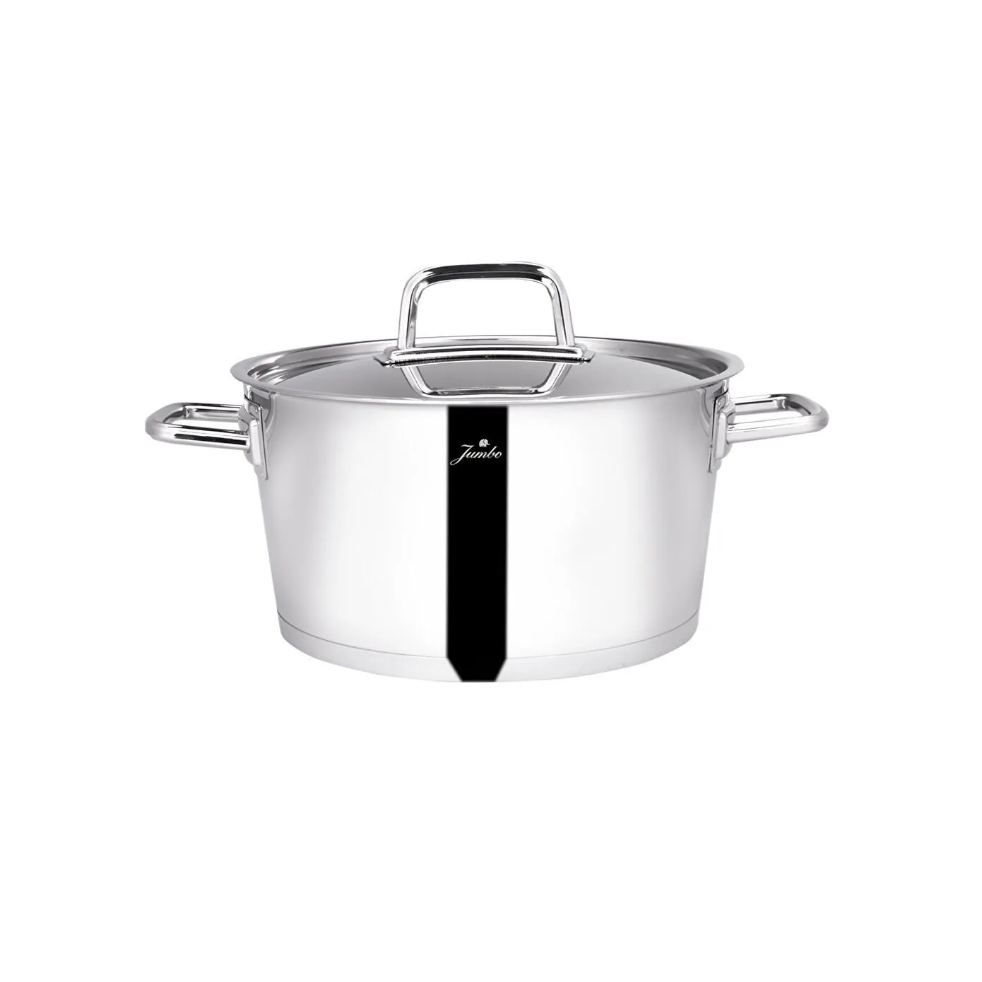 Jumbo Felix 8-Piece Stainless Steel Induction Cookware Set, Silver - Image 3