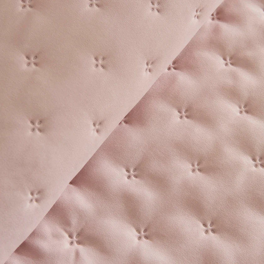 Karaca Home Fiona Bedspread Set, Double, Powder Pink - Image 5