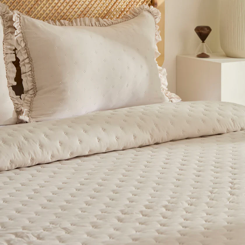 Karaca Home Fiona Bedspread Set, Double, Beige - Image 6
