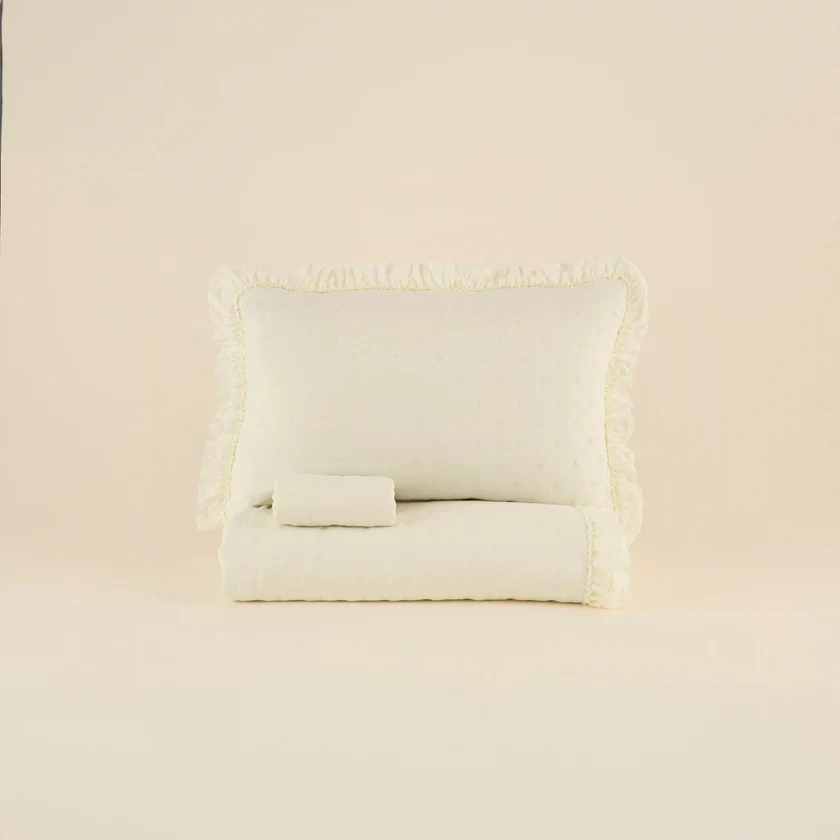 Karaca Home Fiona Bedspread Set, Double, Ecru - Image 5