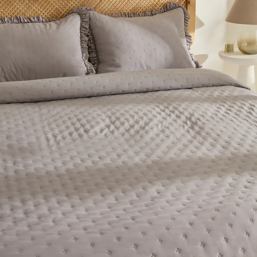 Karaca Home Fiona Bedspread Set, Double, Grey - Image 3