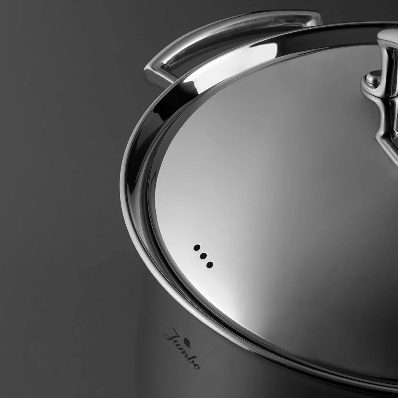 Jumbo Flame 8-Piece Stainless Steel Induction Cookware Set, Silver - Image 3