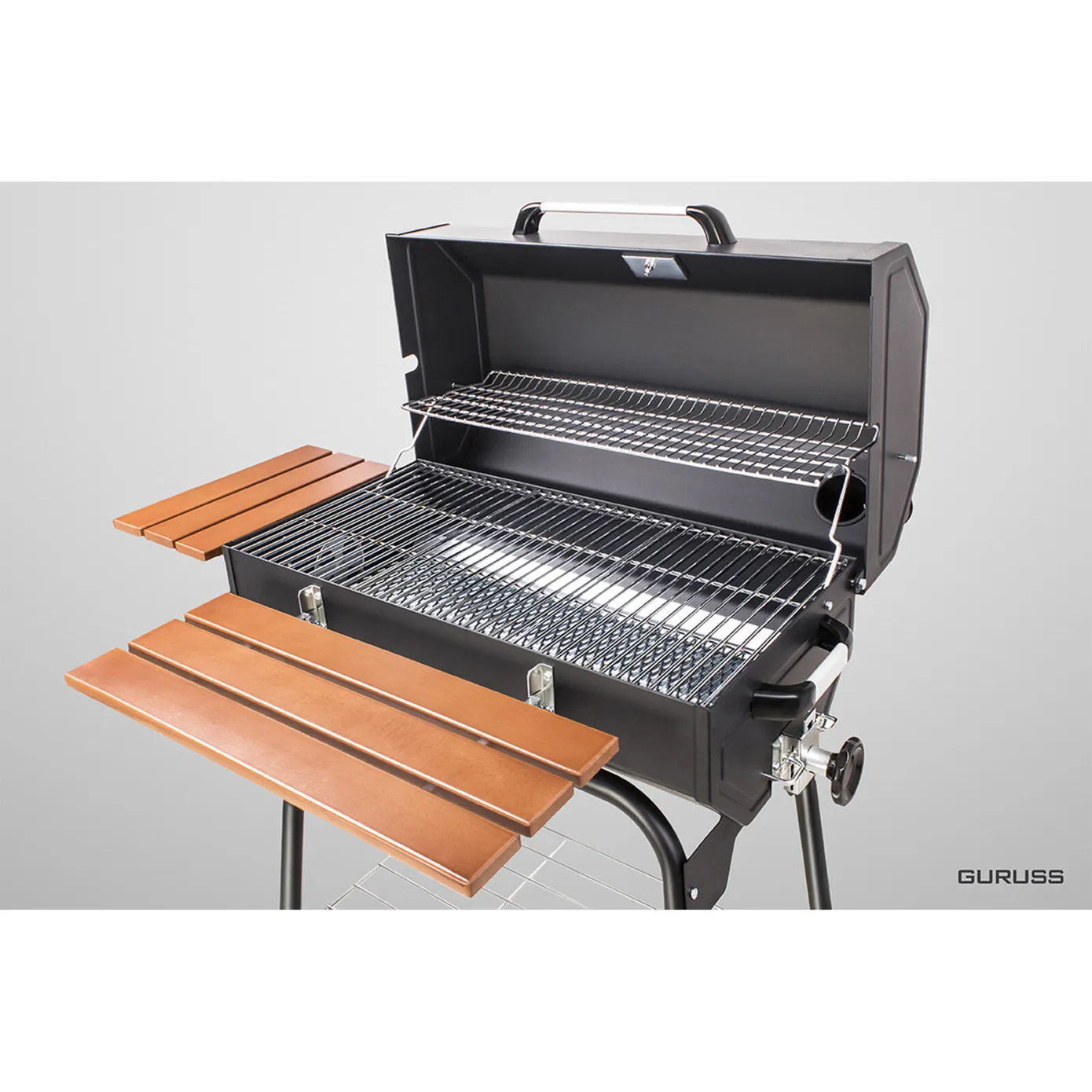 Guruss Steel Charcoal Barbecue Set, 75cm, Black - Image 5