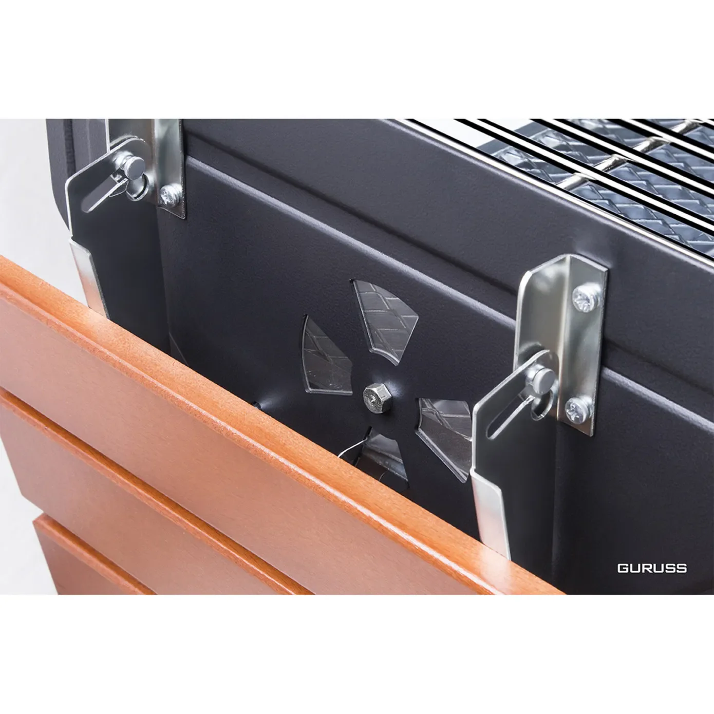 Guruss Steel Charcoal Barbecue Set, 75cm, Black - Image 8