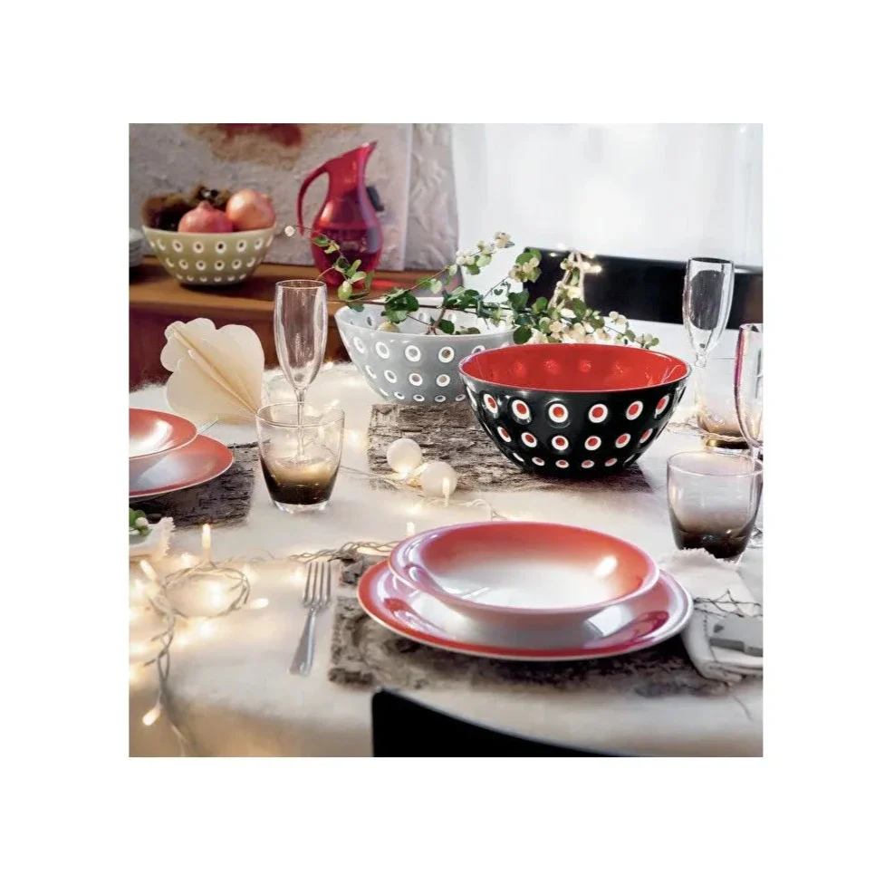 Guzzini Le Murrıne Salad Bowl, 25cm, Black Red - Image 2