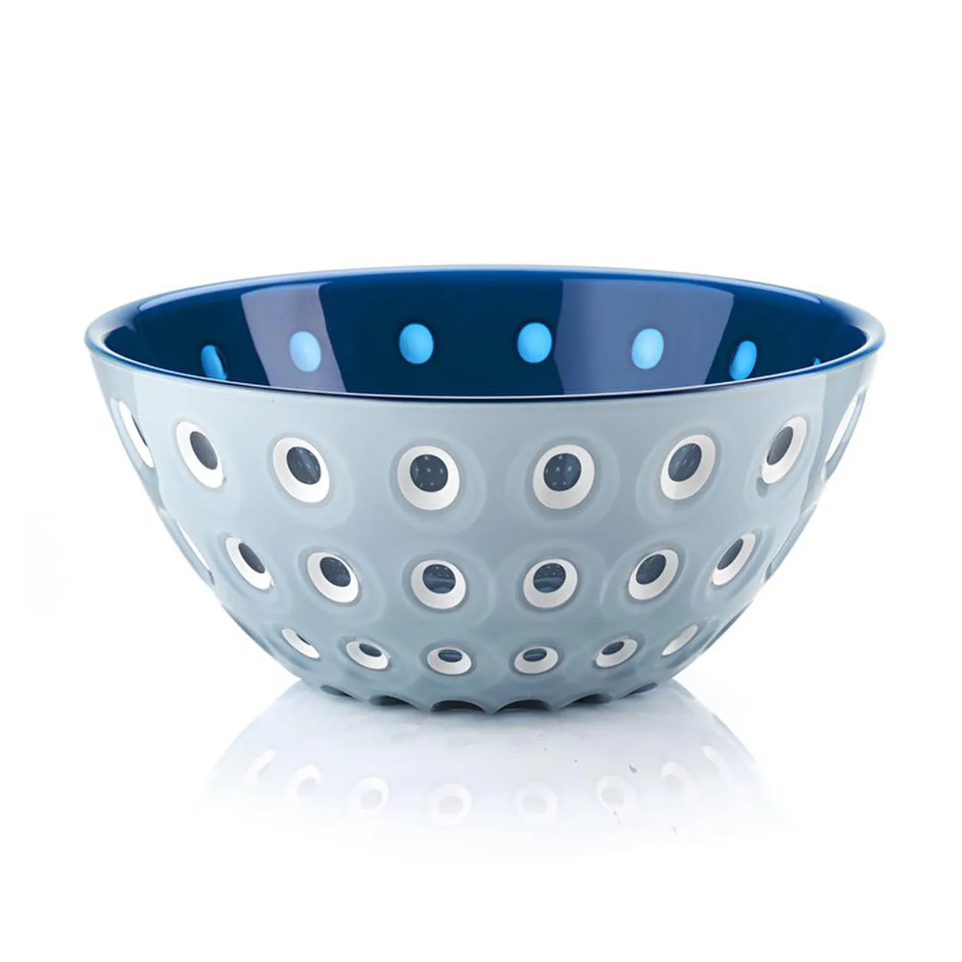 Guzzini Le Murrine Salad Bowl, 25cmx11cm, Blue Grey