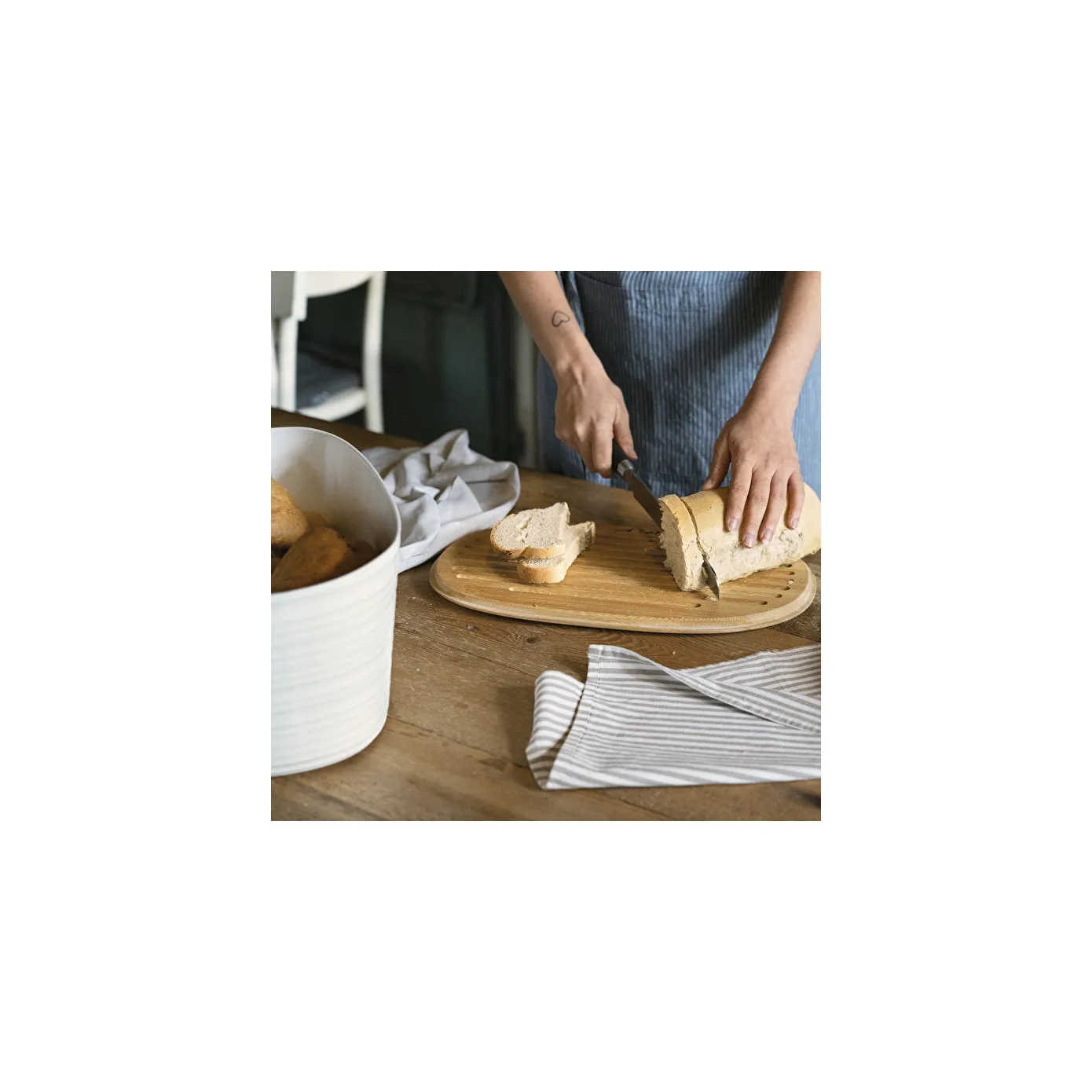 Guzzini Tierra Bread Box, 39.2cmx23.2cm, Light Cream - Image 3