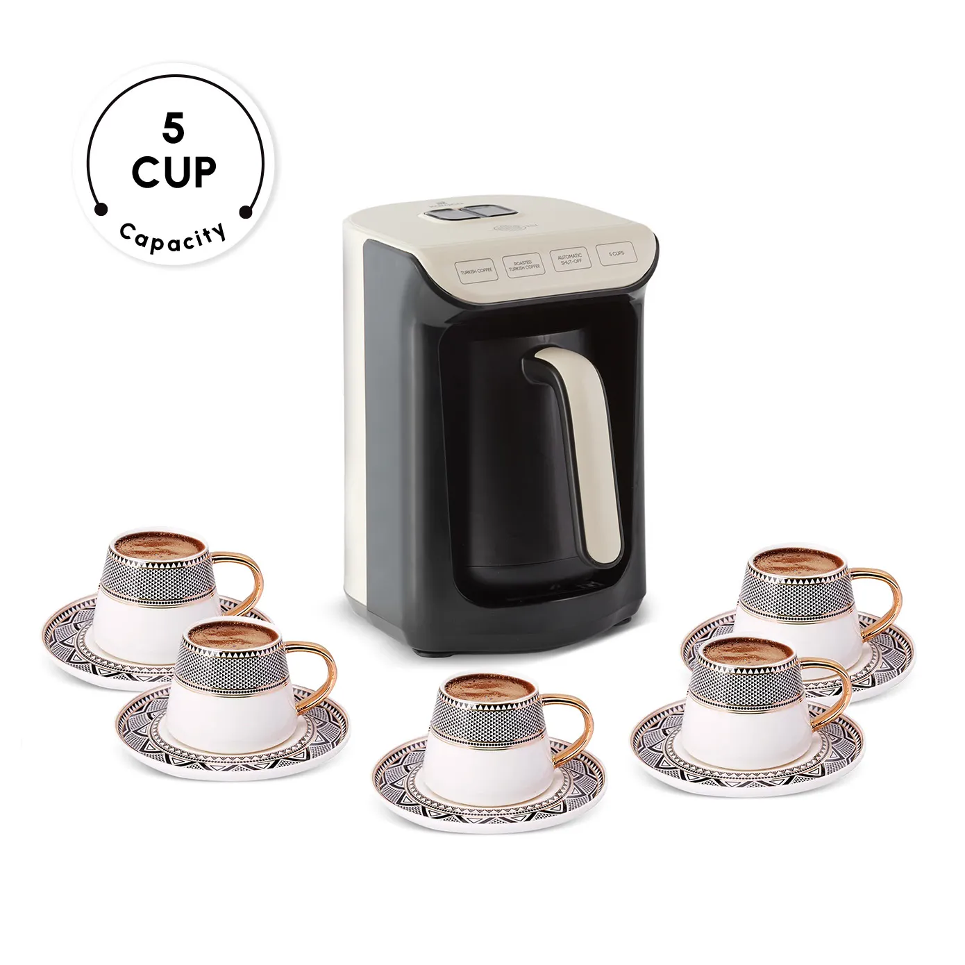 Hatır Köz Turkish Coffee Maker, 535W, Cream - Image 6
