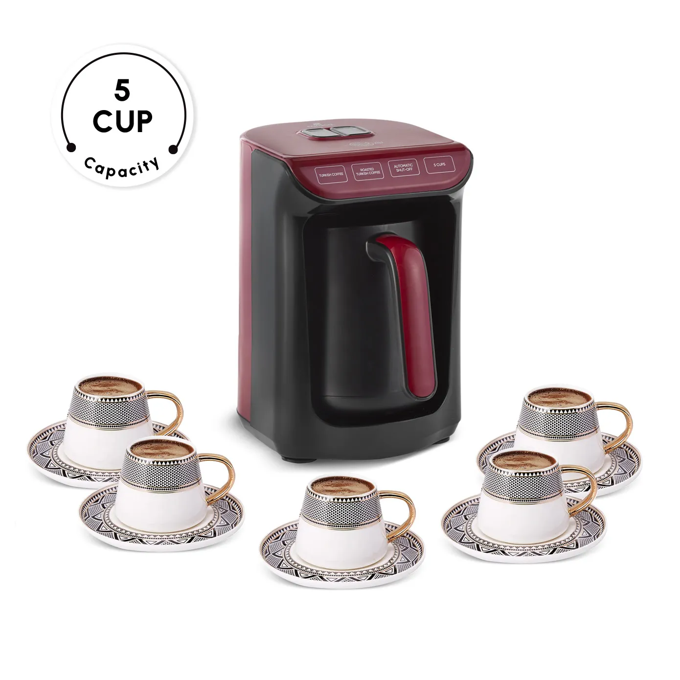 Hatır Köz Turkish Coffee Maker, 535W, Red - Image 6