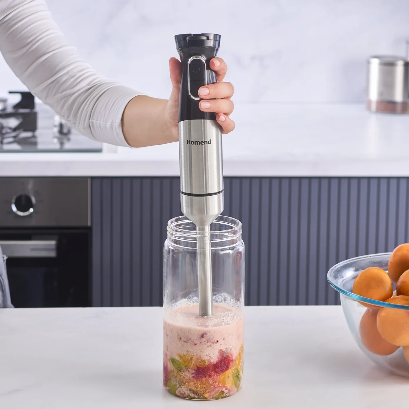 Homend Functionall 2848UK Multi-Attachment Stainless Steel Food Processor, 1500W, 1000ml, Inox - Image 12