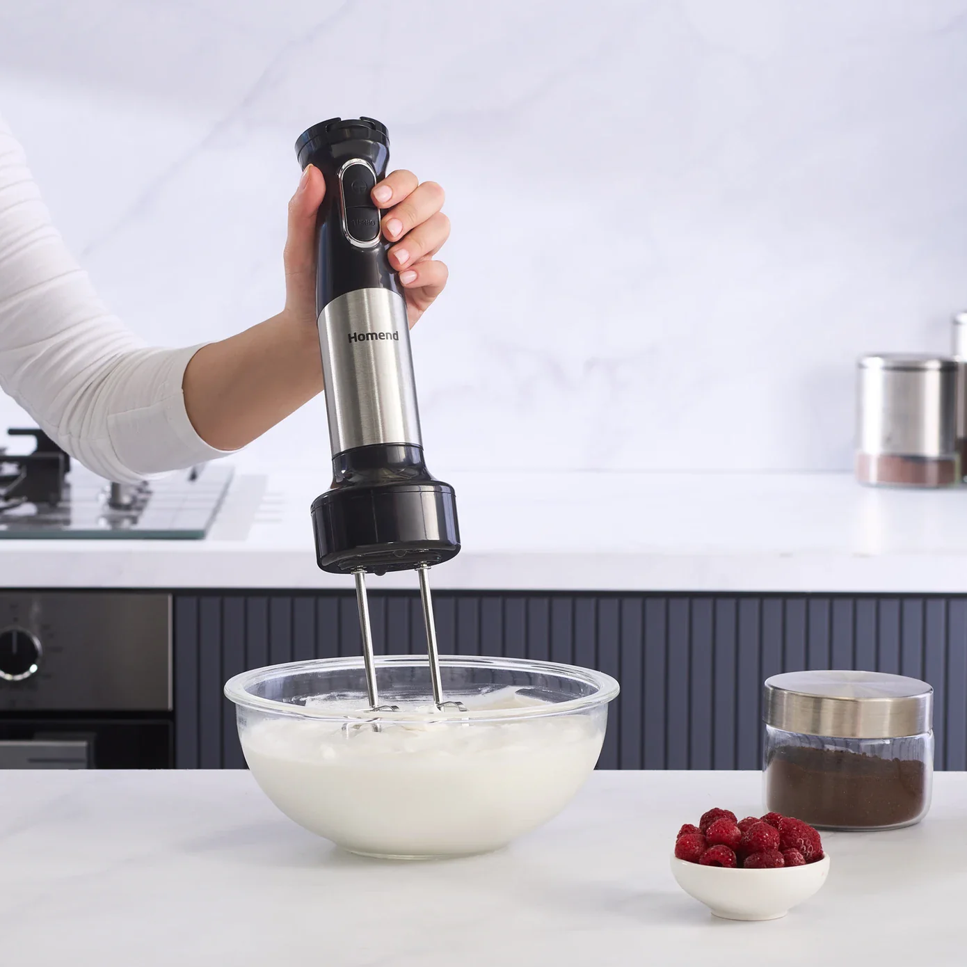 Homend Functionall 2848UK Multi-Attachment Stainless Steel Food Processor, 1500W, 1000ml, Inox - Image 7