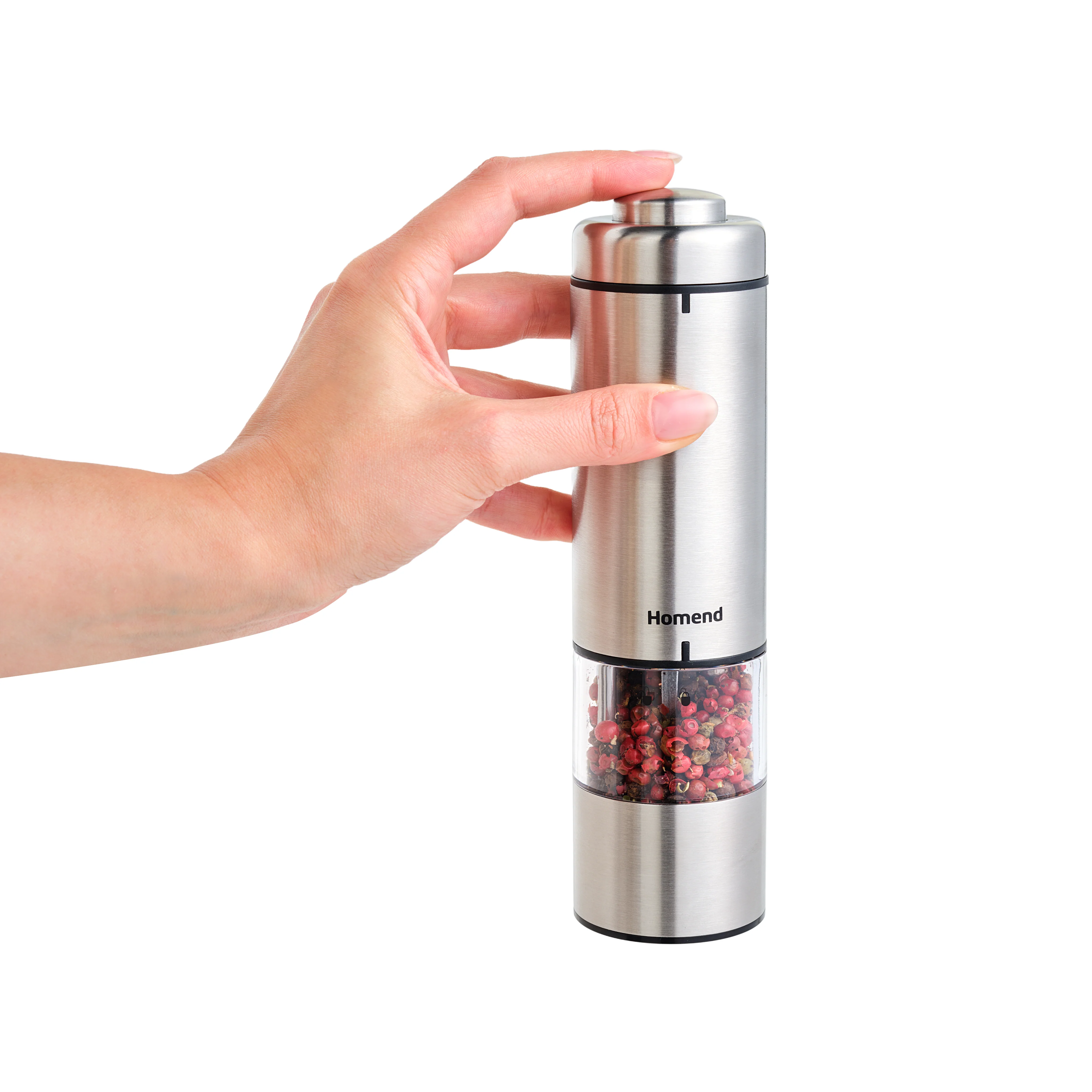 Homend Grindgo 6005UK Electric Salt & Pepper Grinder, Grey - Image 4