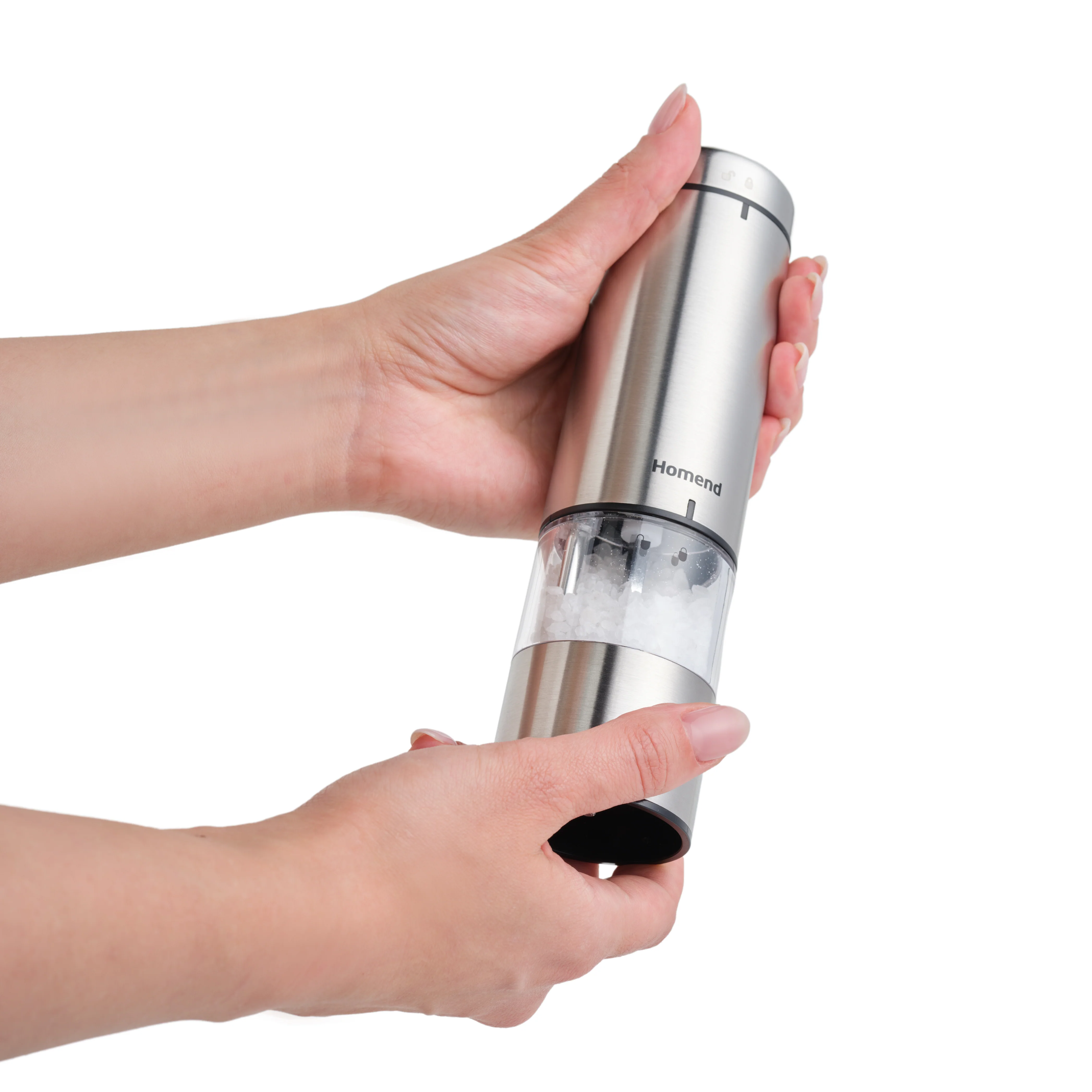 Homend Grindgo 6005UK Electric Salt & Pepper Grinder, Grey - Image 6