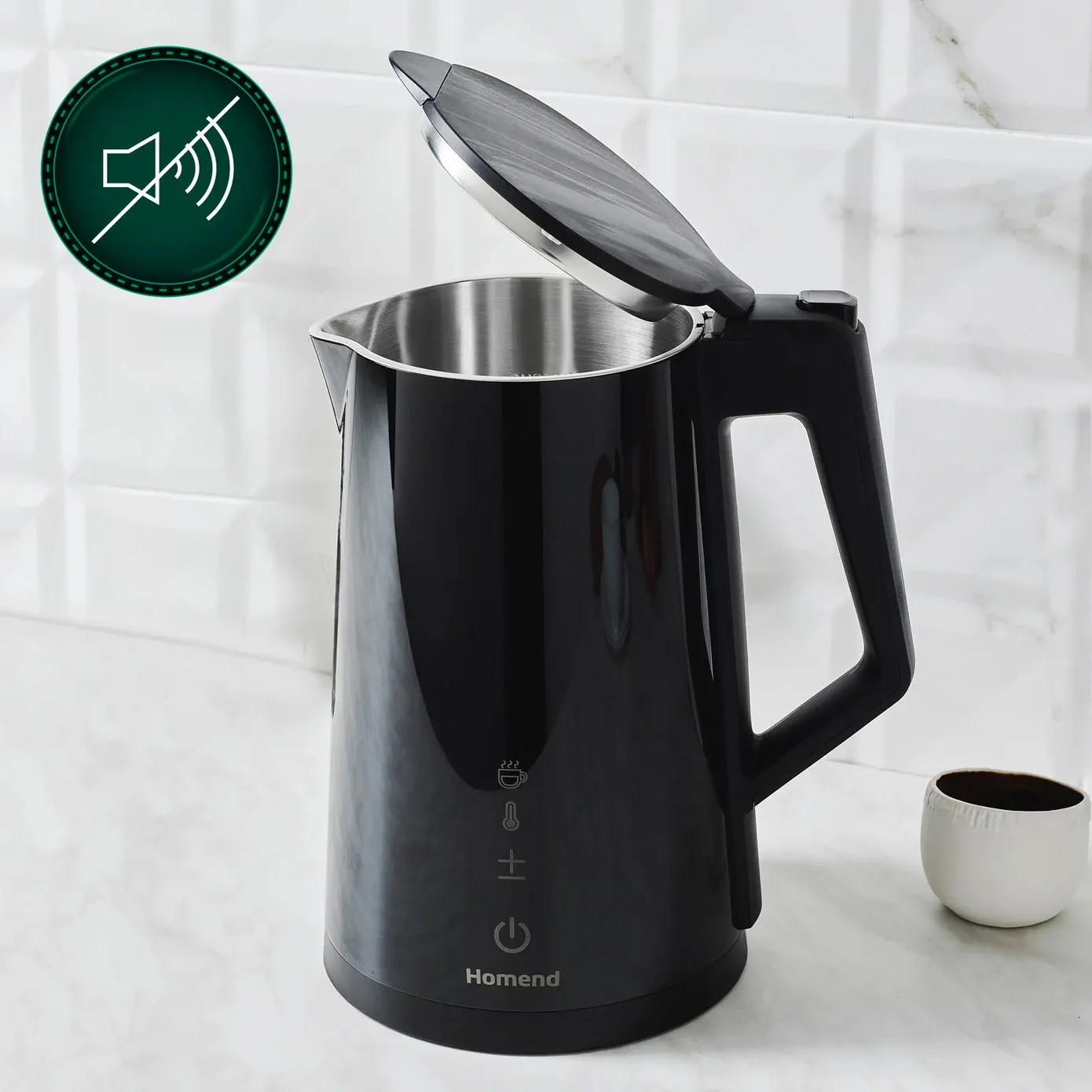 Homend Smart Heatrow 1616UK Touchscreen, Double Layered, Stainless Steel, Silent Cool Touch, XL Kettle accessible via Wi-Fi - Image 4