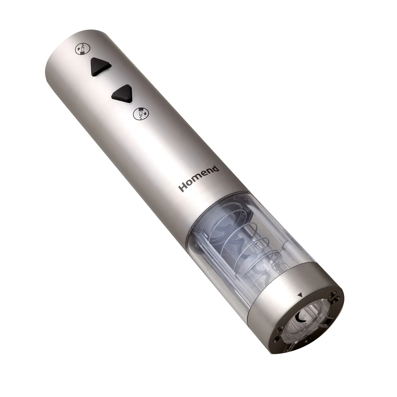 Homend Wine Up 2201UK Cordless Rechargeable Automatic Wine Opener (Electric Corkscrew) with Foil Cutter, Silver - Image 4