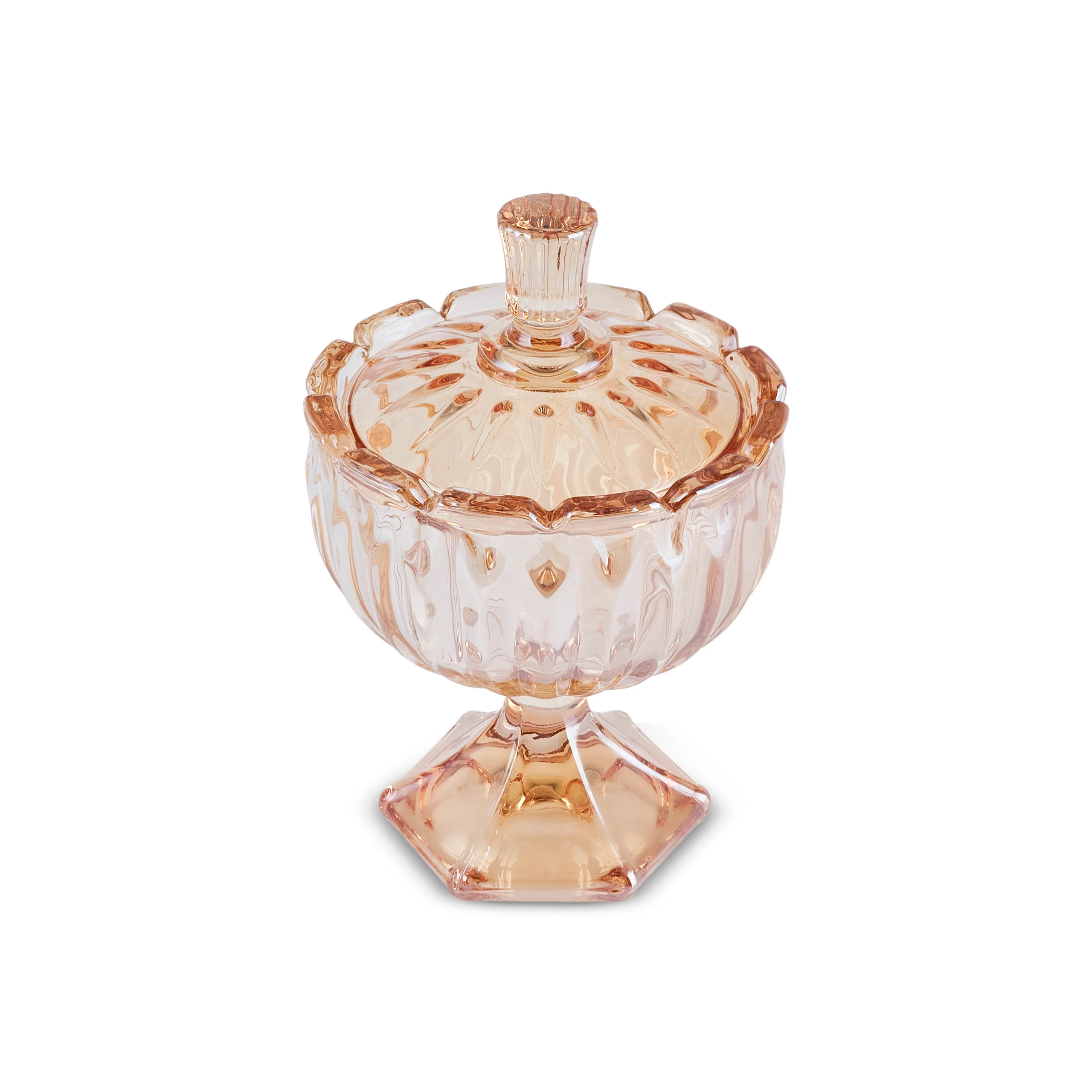 Karaca Jerry Glass Turkish Delight Bowl, Amber - Image 5
