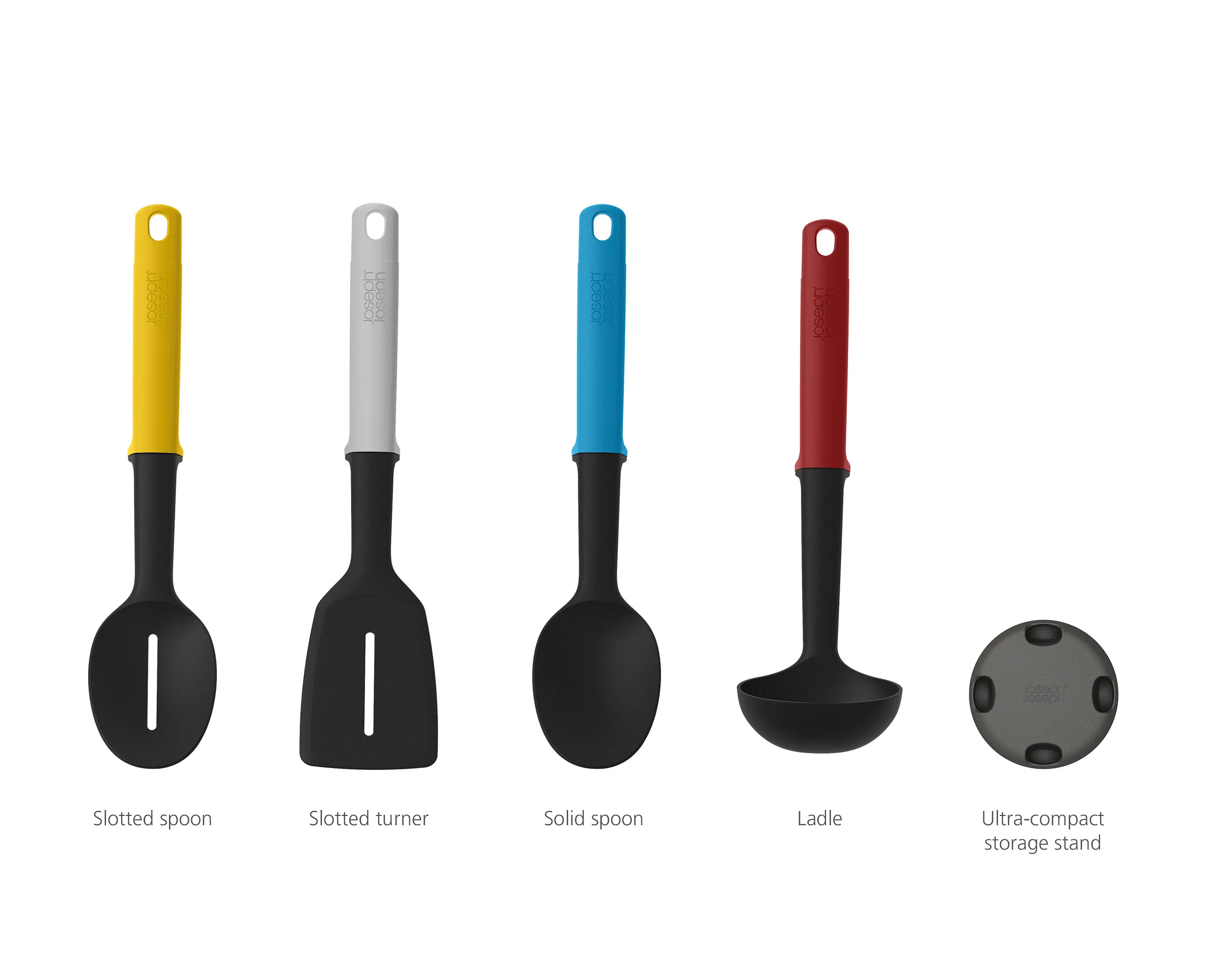 Joseph Joseph Elevate Slim 4-piece Utensil Set with Storage Stand, Multicolour - Image 14