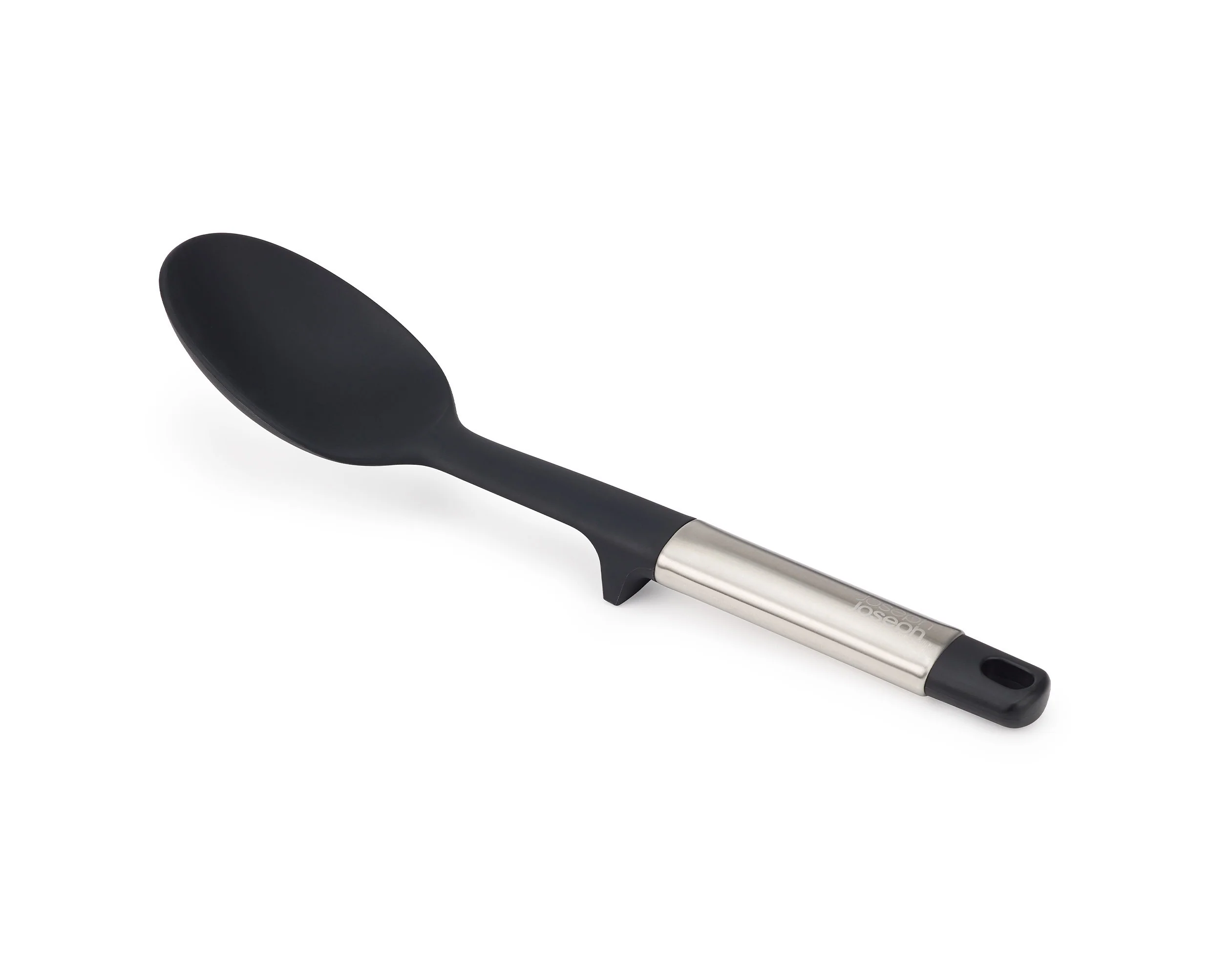 Joseph Joseph Elevate Stainless Steel Silicone Solid Spoon, Black Grey - Image 2