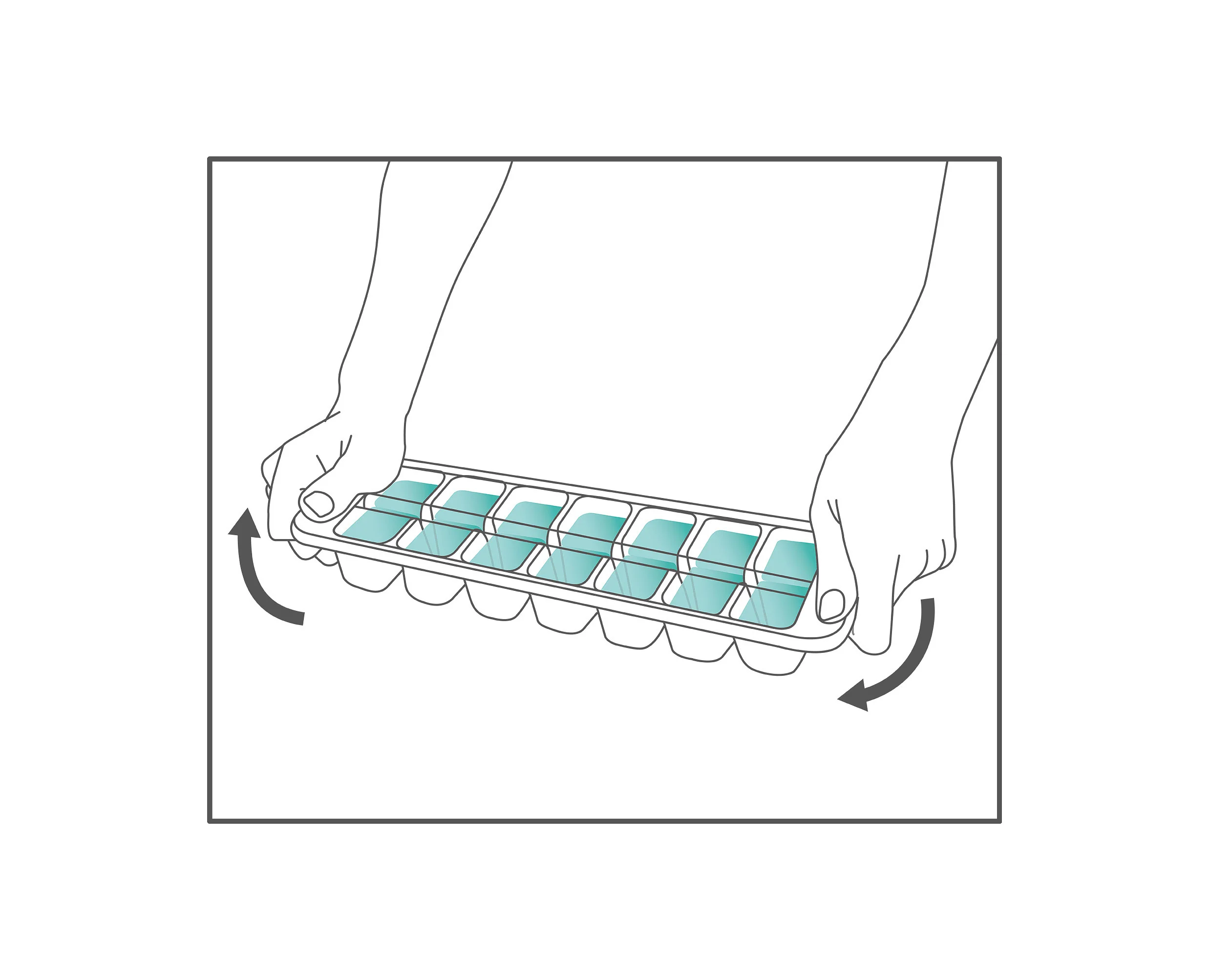 Joseph Joseph Flow Easy-fill Blue Ice-cube Trays, Blue - Image 9