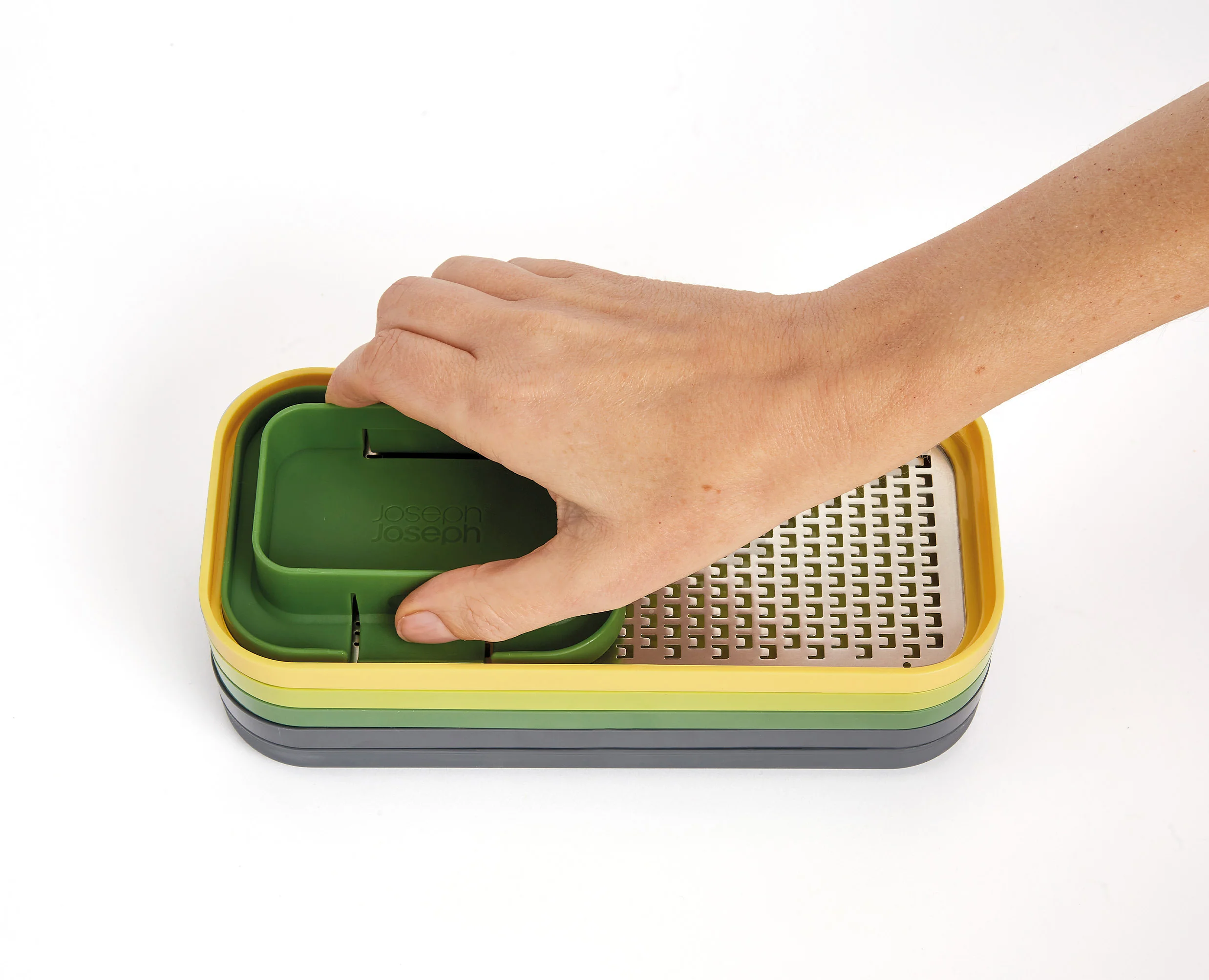 Joseph Joseph Multi-prep Compact 4-piece Grater & Slicer, Multicolour - Image 11